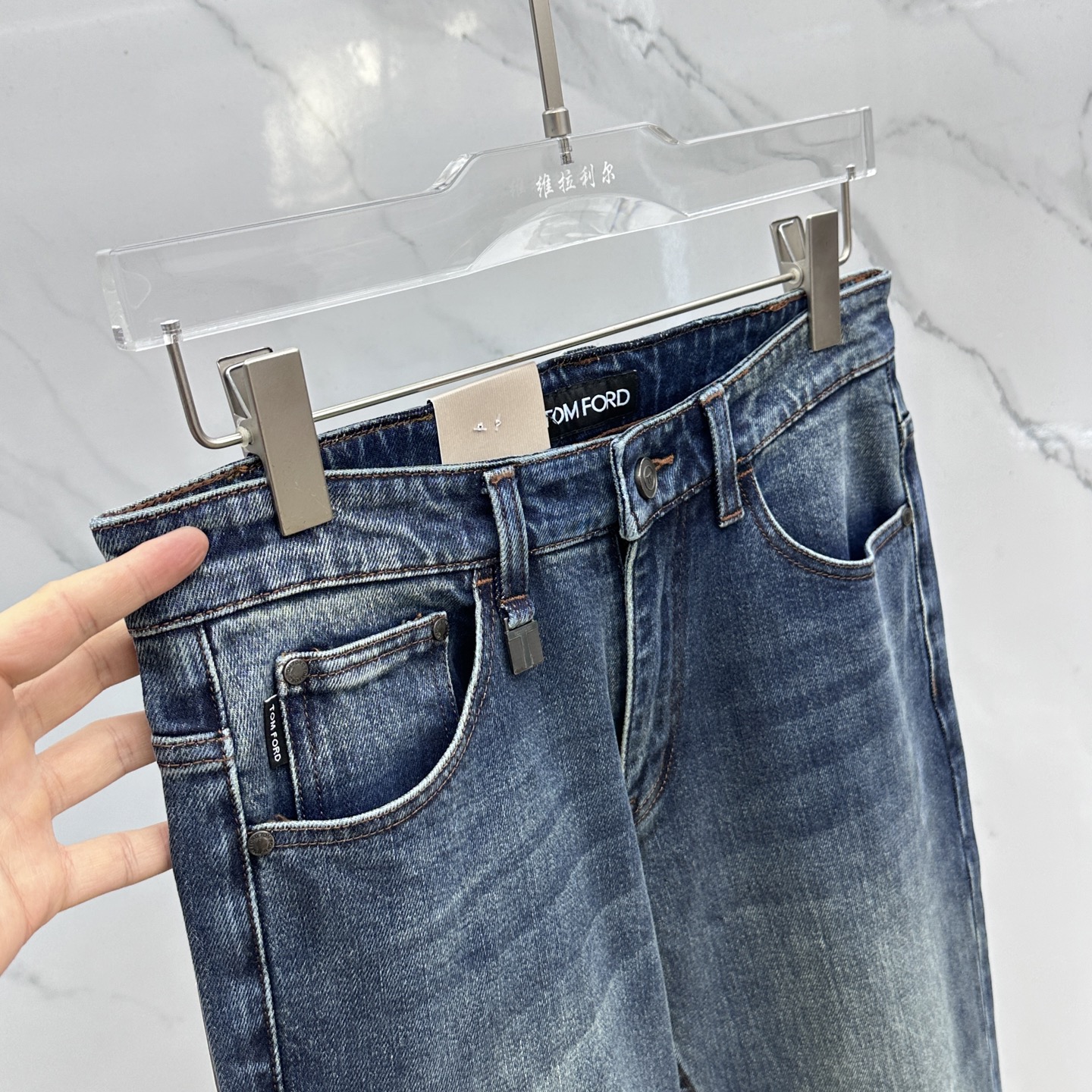 🆕TOM FORD 🔥高端定制、2025早春最新款牛仔裤 柜台同步发售 原版定制复刻 客供五金辅料 原单