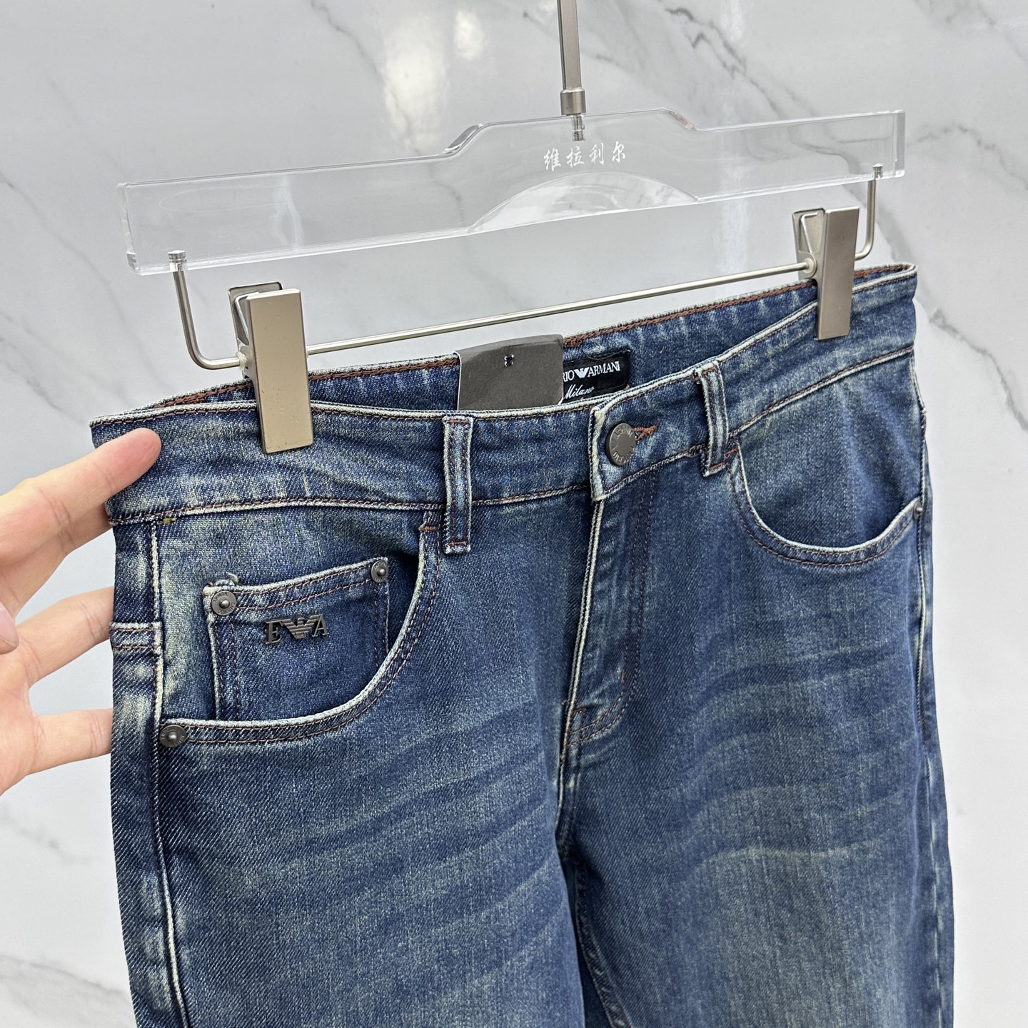 🆕EMPORIO ARMANI 🔥高端定制、2025早春最新款牛仔裤 柜台同步发售 原版定制复刻 客供五