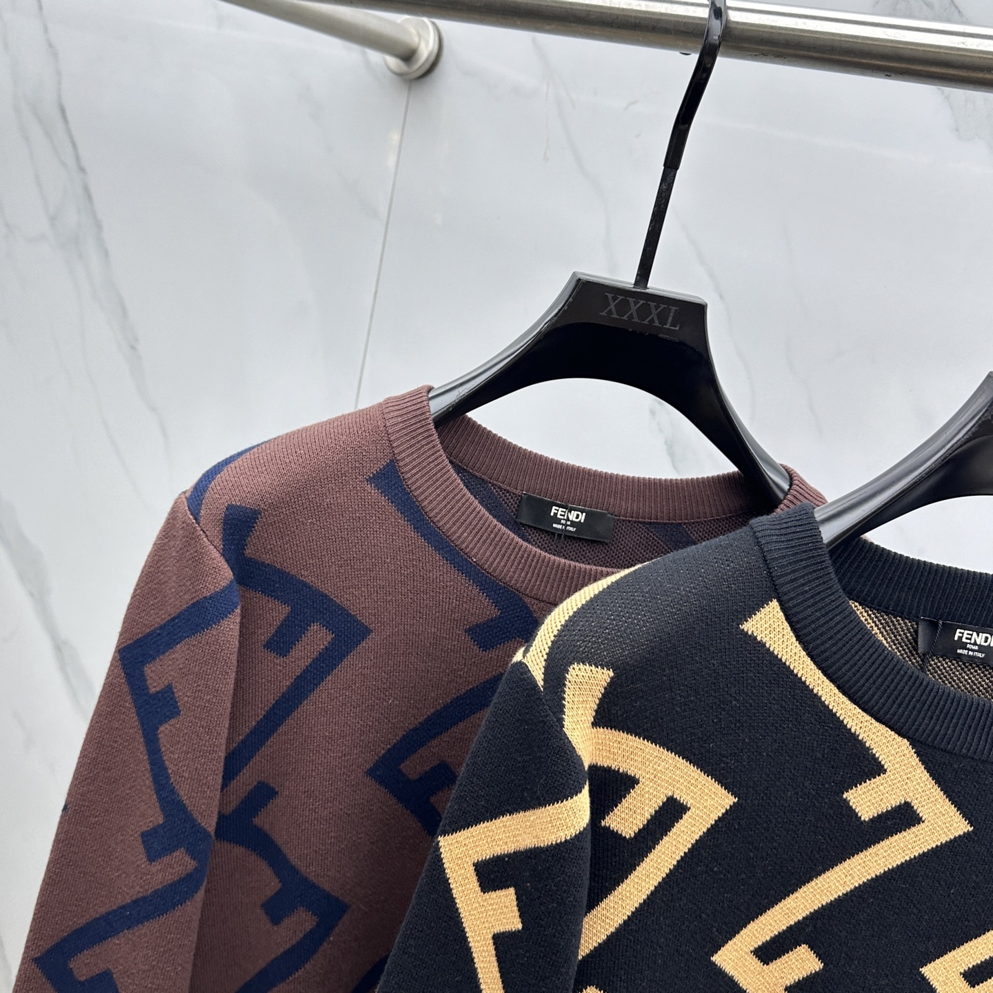 🆕Fendi芬迪 2025秋冬新款针织羊毛衫 高品质意大利进口羊毛混纺面料，高密度针织，时尚百搭毛衣，帅