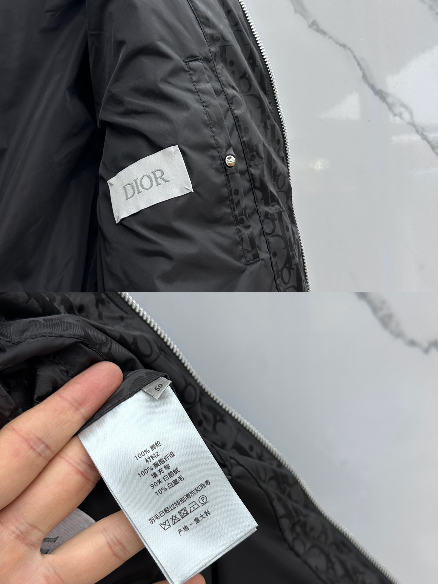 。🆕羽绒上新⬆️Dior迪奥 oblique暗纹老花立领羽绒，明星同款这是一款超复杂工艺的羽绒，定制面料