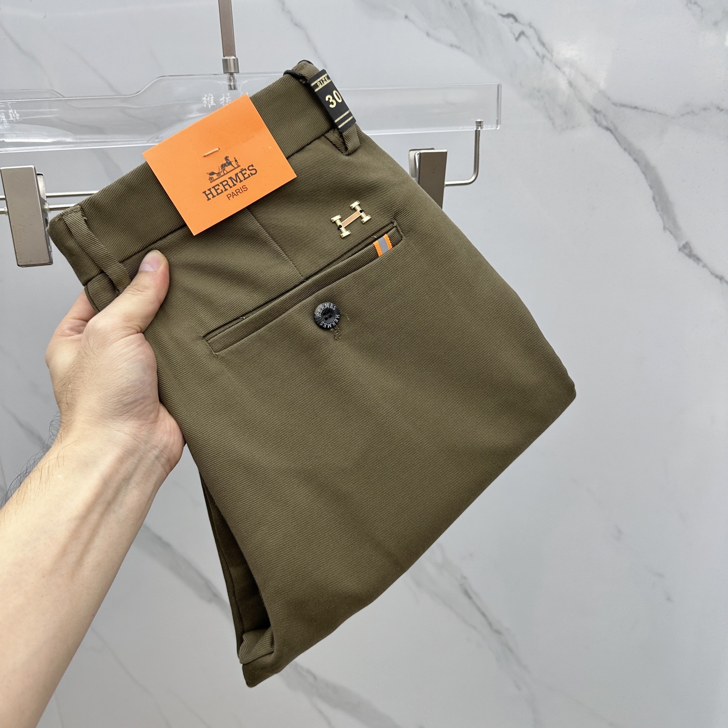 🆕Hermes爱马仕 2025早秋新品休闲裤西裤，官网同步发售，裤身工艺设计，进口客供辅料、面料定制，代