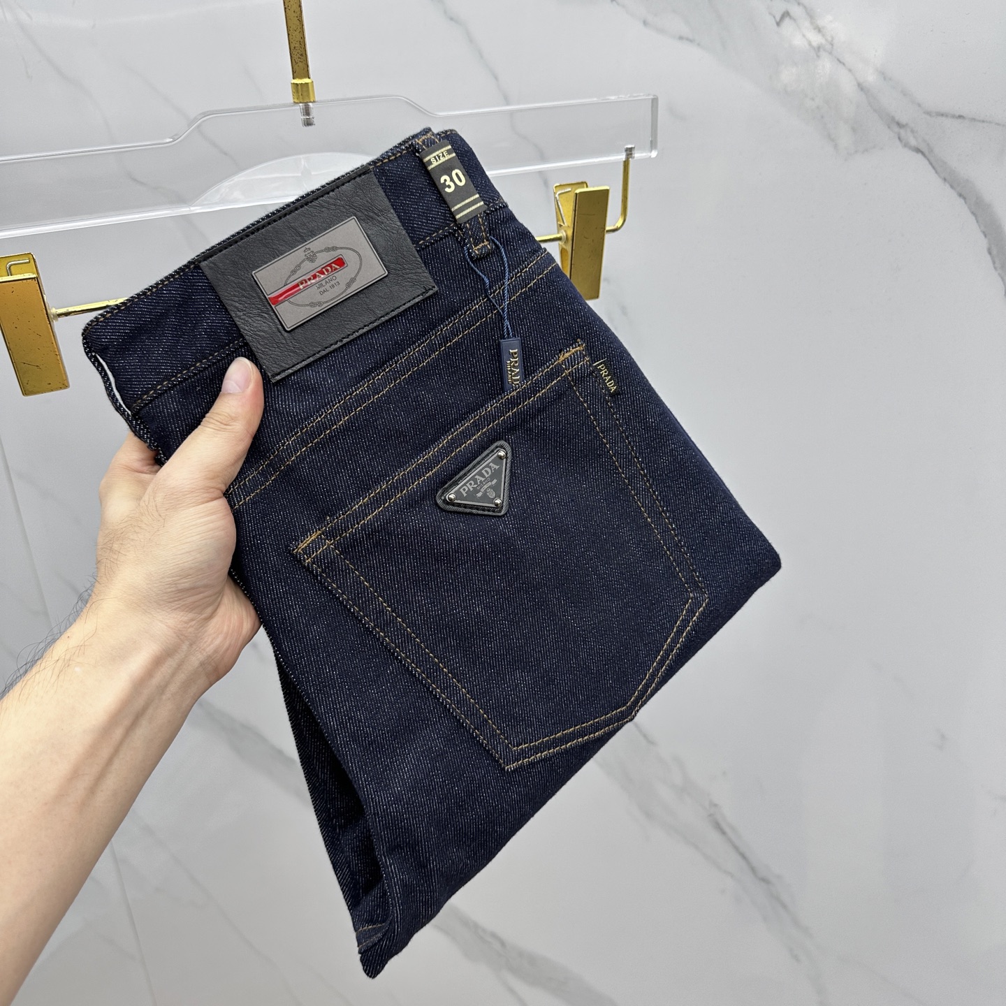🆕Prada普拉达 🔥高端定制、2025早秋最新款牛仔裤 柜台同步发售 原版定制复刻 客供五金辅料 原单