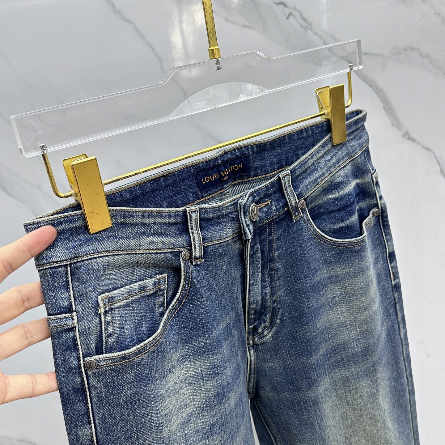 🆕LV路易威登 🔥高端定制、2025早秋最新款牛仔裤 柜台同步发售 原版定制复刻 客供五金辅料 原单品质