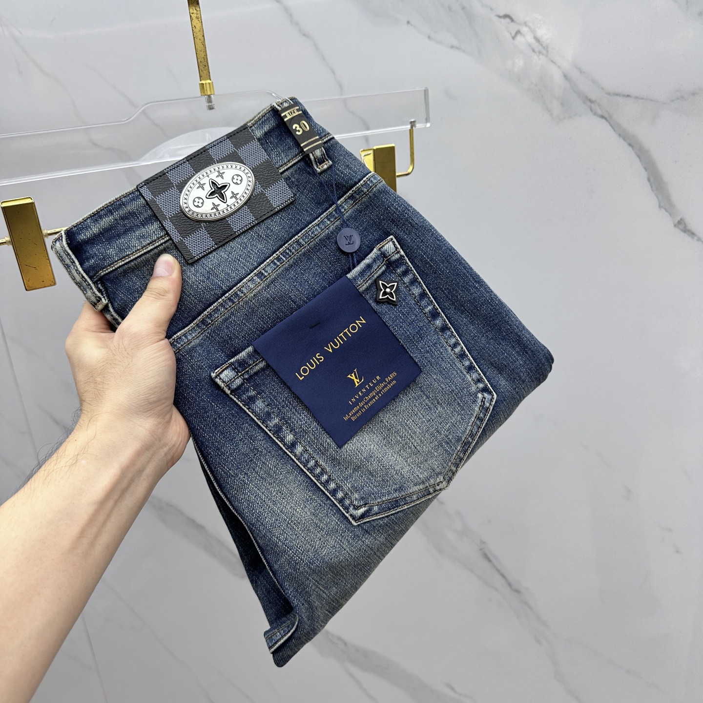 🆕LV路易威登 🔥高端定制、2025早秋最新款牛仔裤 柜台同步发售 原版定制复刻 客供五金辅料 原单品质