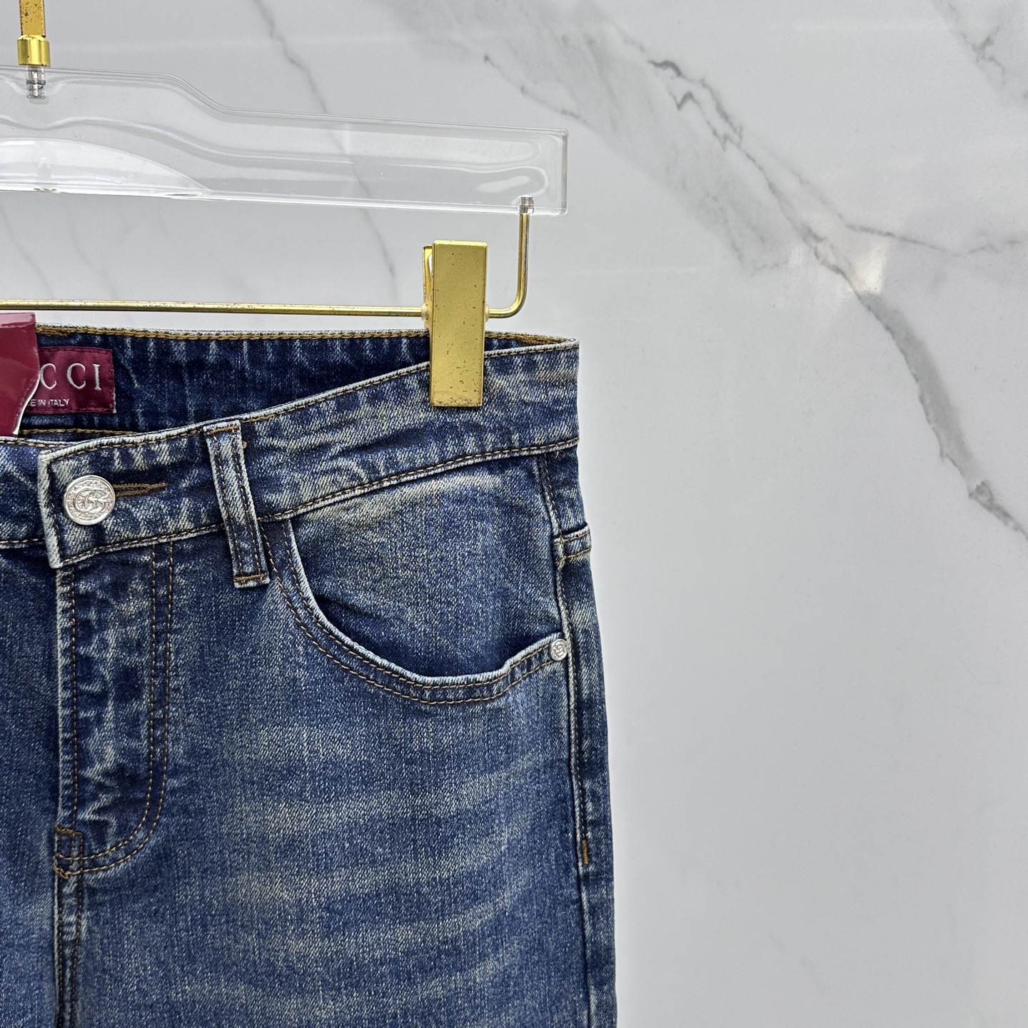🆕GUCCI古驰 🔥高端定制、2025早秋最新款牛仔裤 柜台同步发售 原版定制复刻 客供五金辅料 原单品