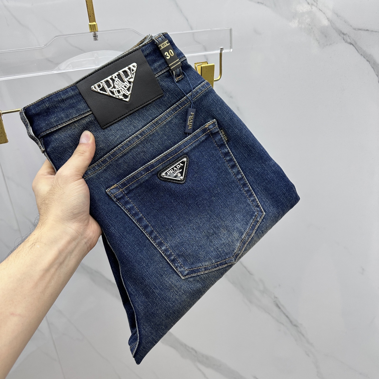🆕Prada普拉达 🔥高端定制、2025早秋最新款牛仔裤 柜台同步发售 原版定制复刻 客供五金辅料 原单