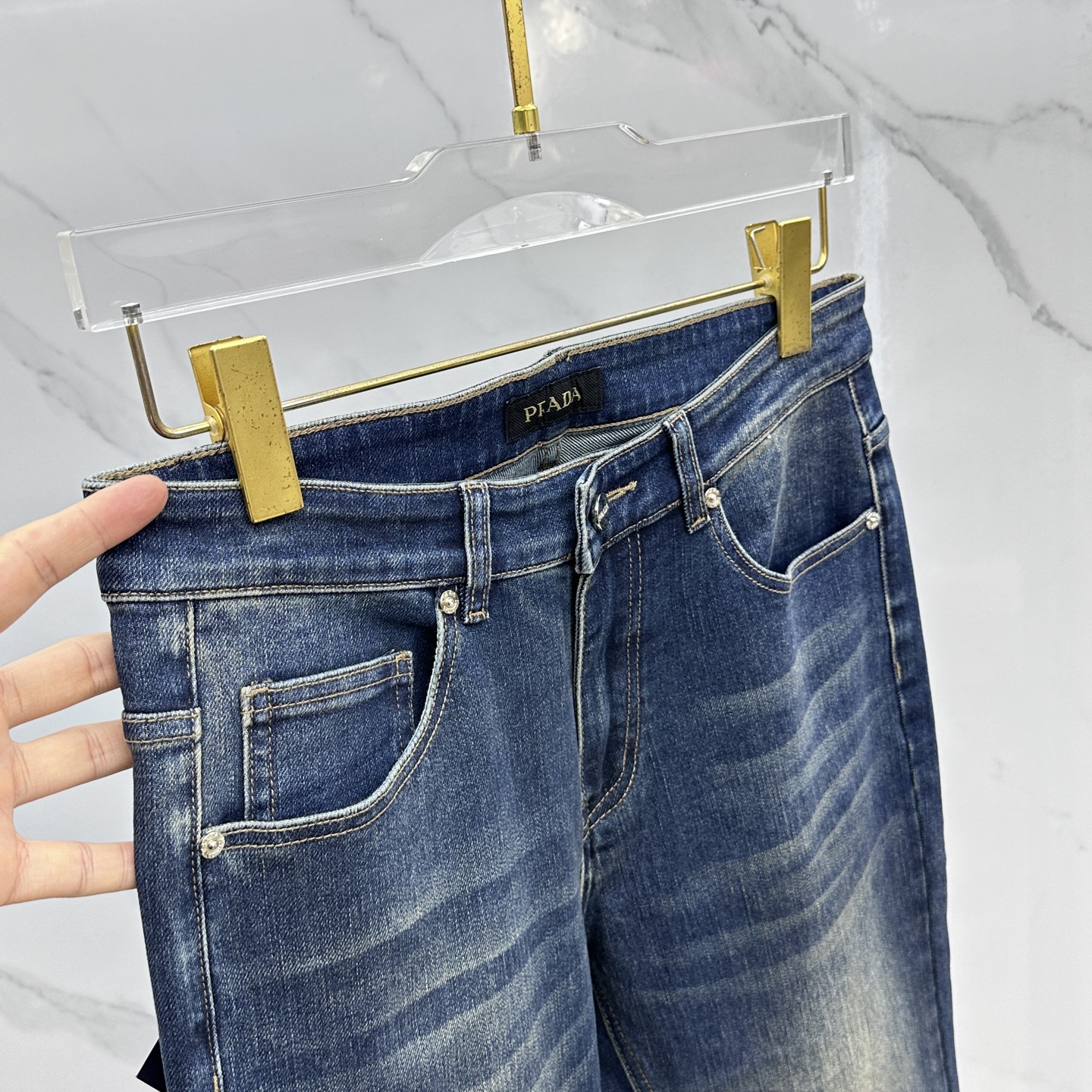 🆕Prada普拉达 🔥高端定制、2025早秋最新款牛仔裤 柜台同步发售 原版定制复刻 客供五金辅料 原单