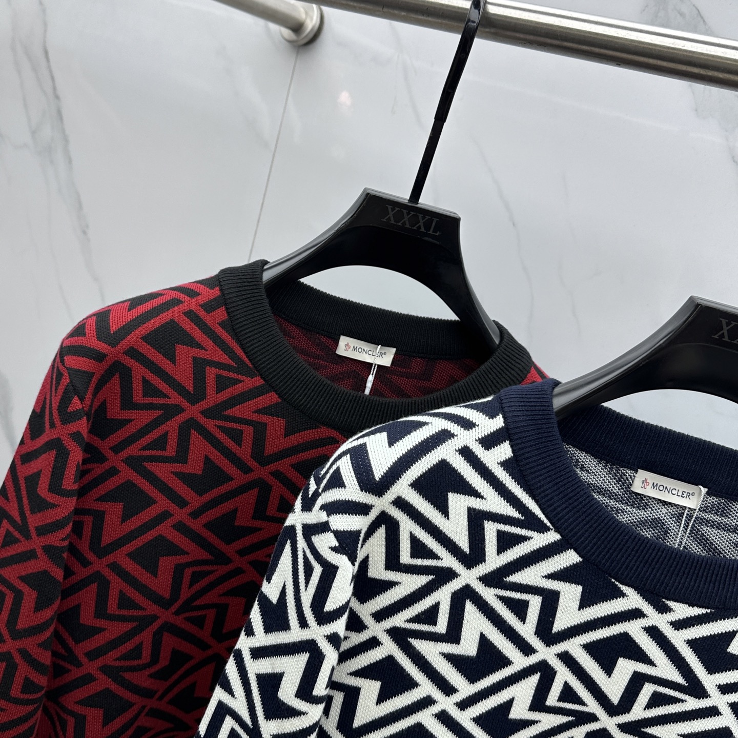 🆕Moncler蒙口 2025ss秋冬满身提花新款简约圆领针织羊毛衫，精致工艺面料，顶级元素融合打造，经