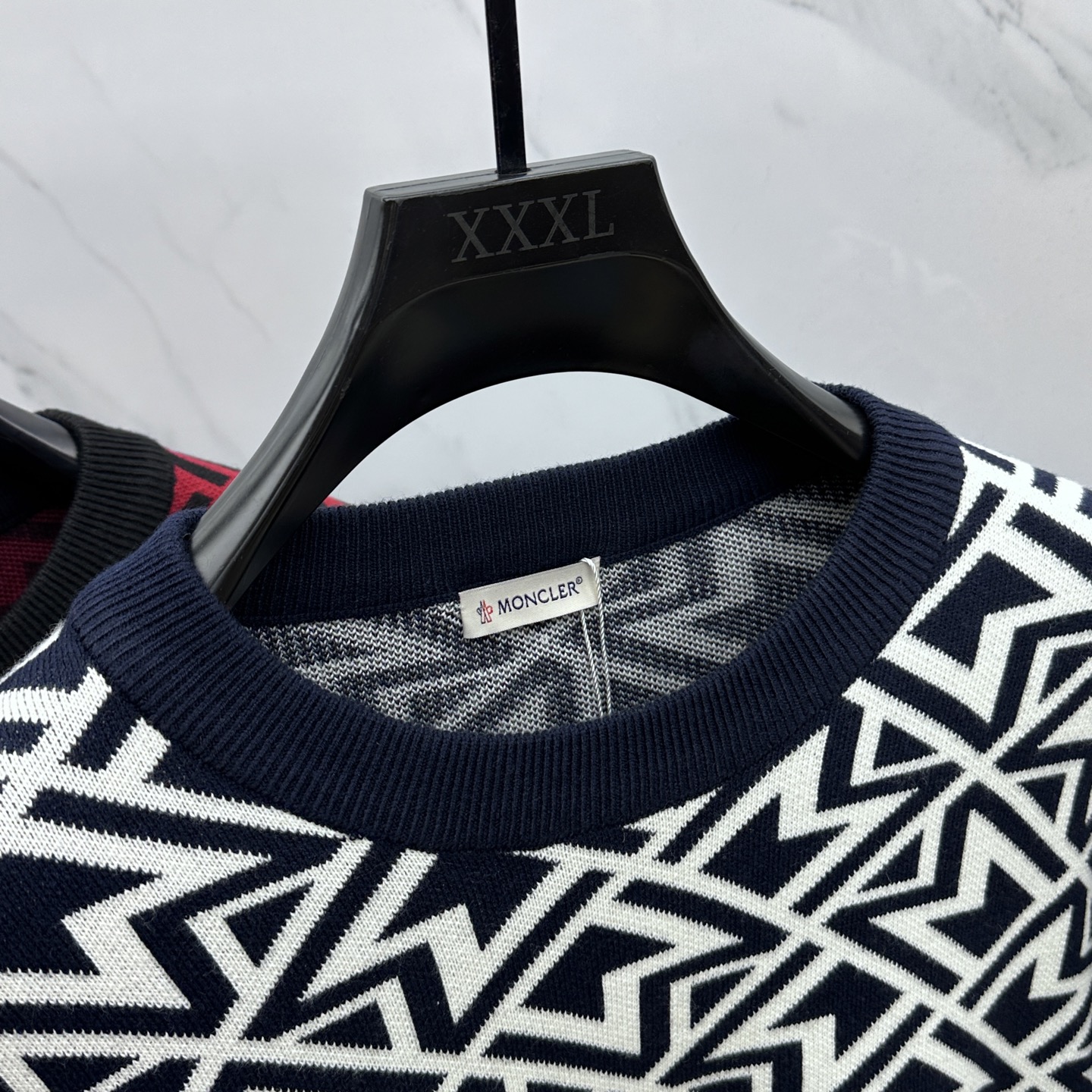 🆕Moncler蒙口 2025ss秋冬满身提花新款简约圆领针织羊毛衫，精致工艺面料，顶级元素融合打造，经