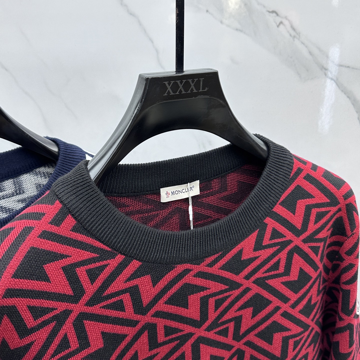 🆕Moncler蒙口 2025ss秋冬满身提花新款简约圆领针织羊毛衫，精致工艺面料，顶级元素融合打造，经