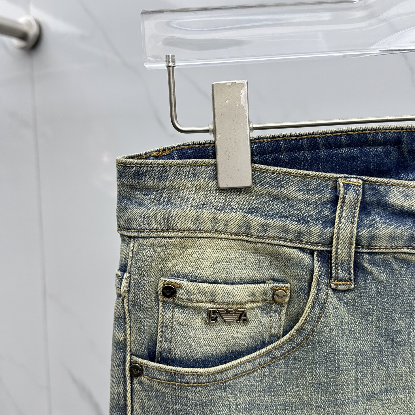 🆕Amani阿玛尼 🔥高端定制、2025早秋最新款牛仔裤 柜台同步发售 原版定制复刻 客供五金辅料 原单