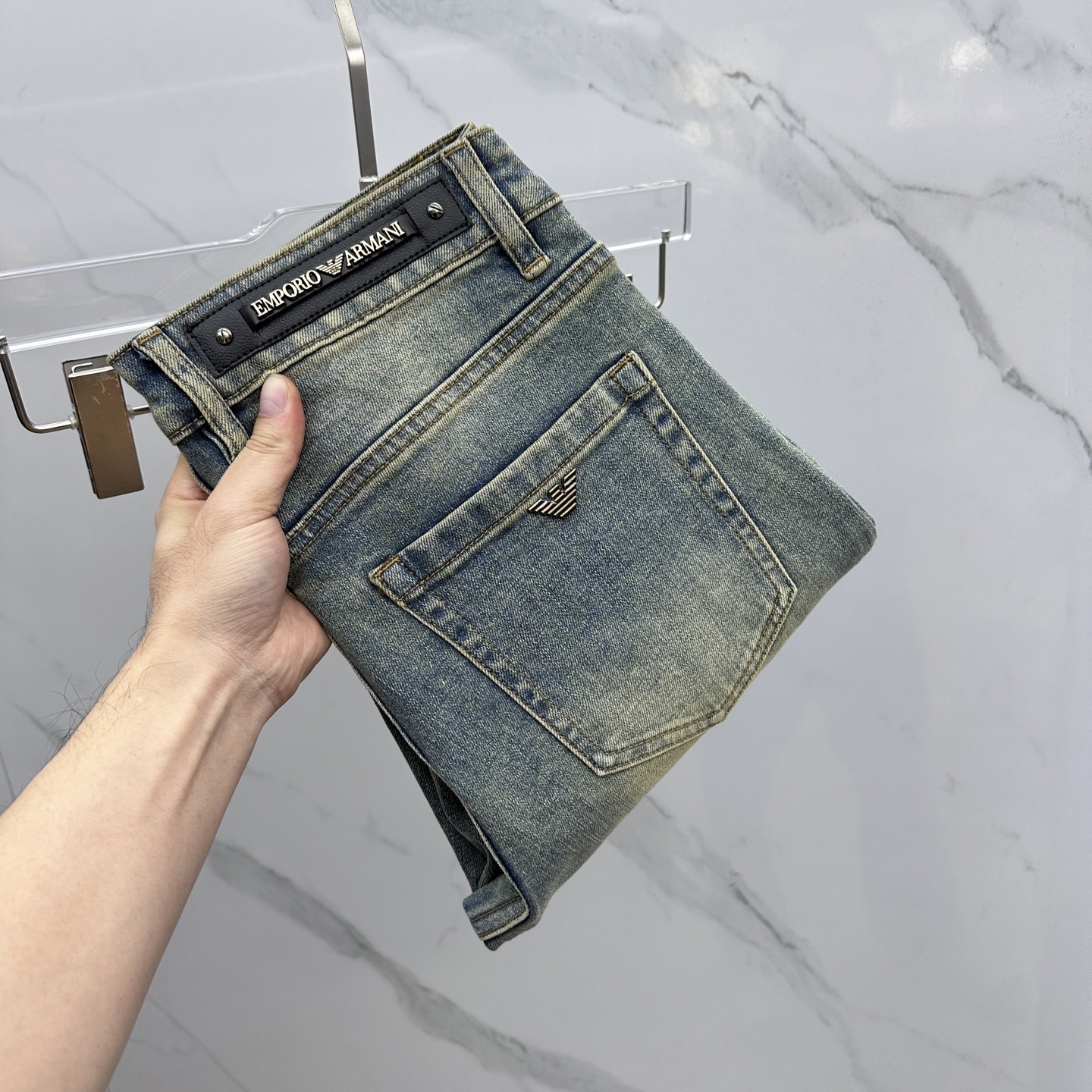 🆕Amani阿玛尼 🔥高端定制、2025早秋最新款牛仔裤 柜台同步发售 原版定制复刻 客供五金辅料 原单