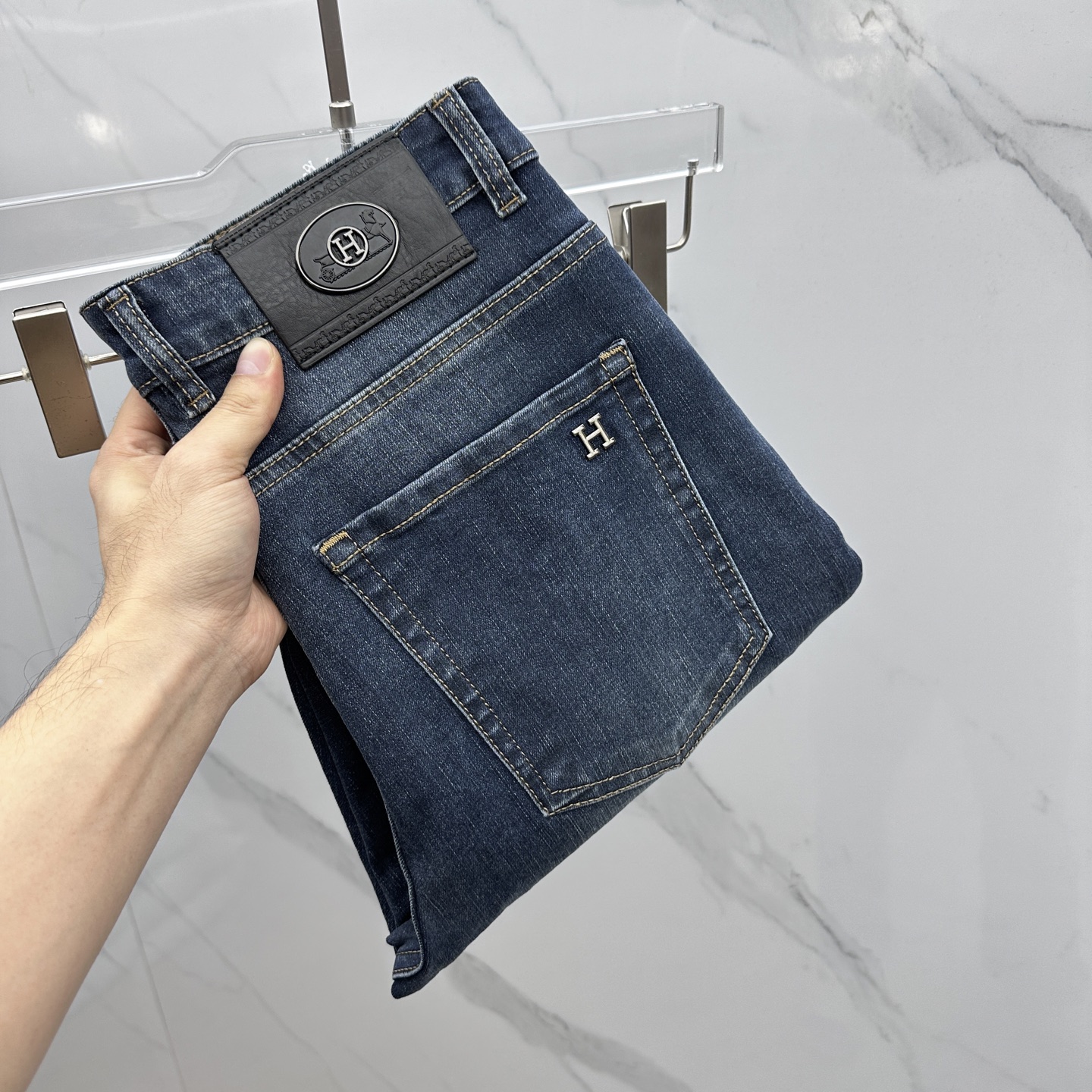🆕Hermes爱马仕 🔥高端定制、2025早秋最新款牛仔裤 柜台同步发售 原版定制复刻 客供五金辅料 原