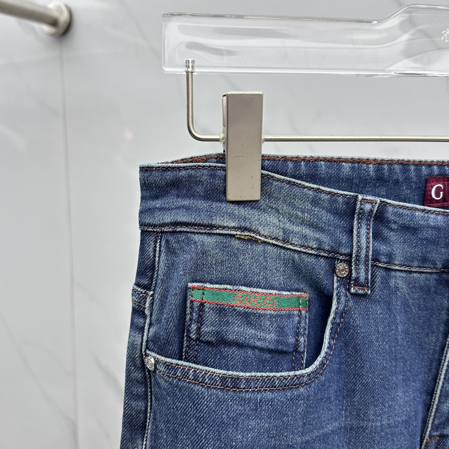 🆕GUCCI古驰 💥高端定制、2025早春最新款牛仔裤 柜台同步发售 原版定制复刻 客供五金辅料 原单品