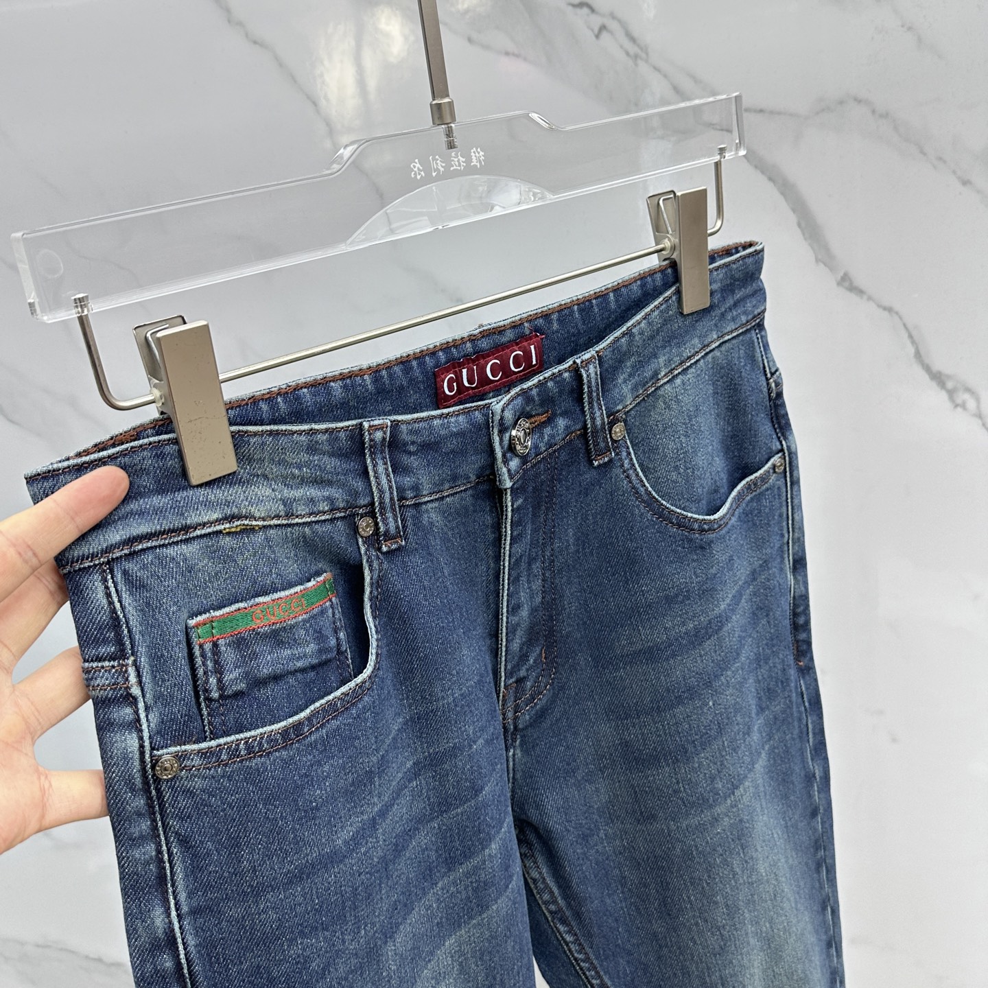 🆕GUCCI古驰 💥高端定制、2025早春最新款牛仔裤 柜台同步发售 原版定制复刻 客供五金辅料 原单品