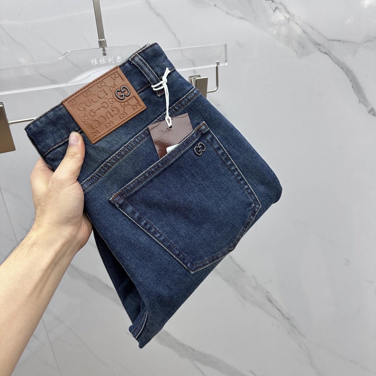 🆕GUCCI古驰 💥高端定制、2025早春最新款牛仔裤 柜台同步发售 原版定制复刻 客供五金辅料 原单品