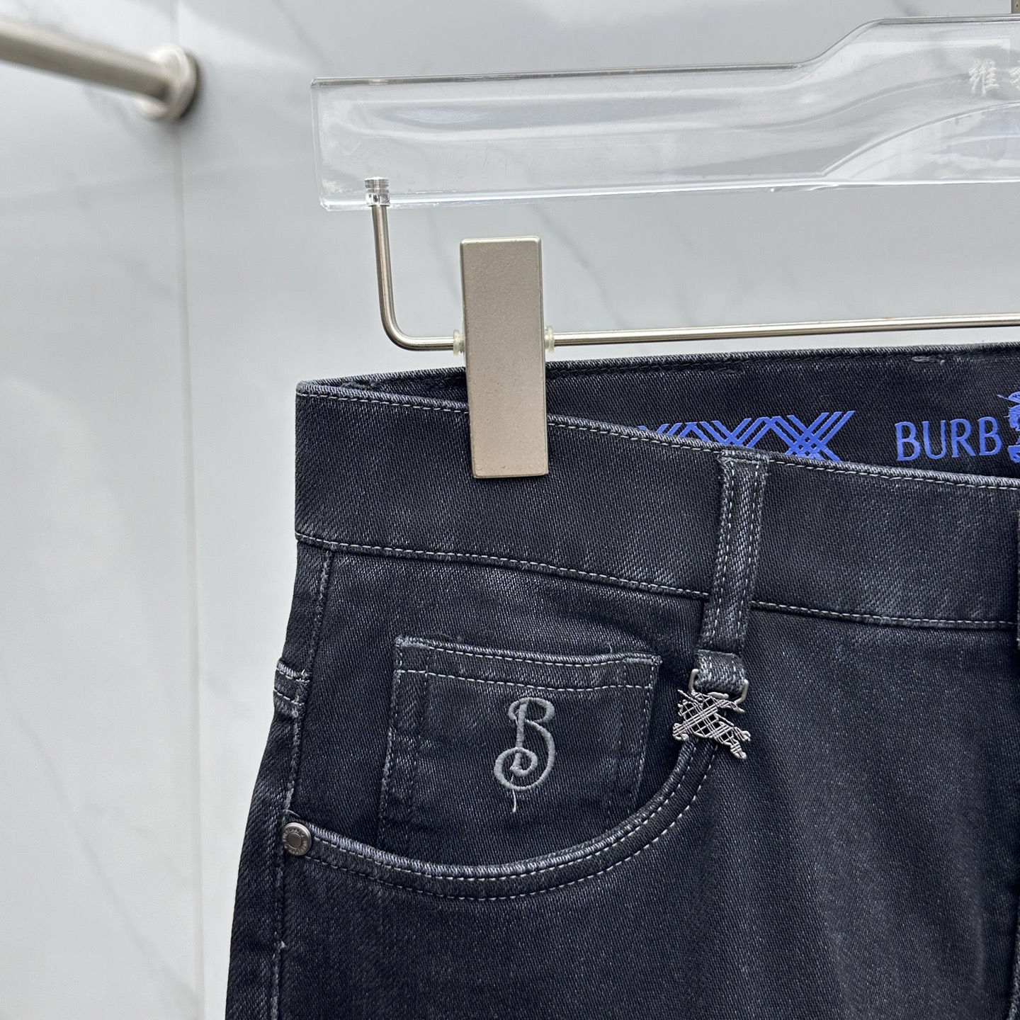 🆕Burberry巴宝莉 🔥高端定制、2025早秋最新款牛仔裤 抓绒加厚款 柜台同步发售 原版定制复刻 