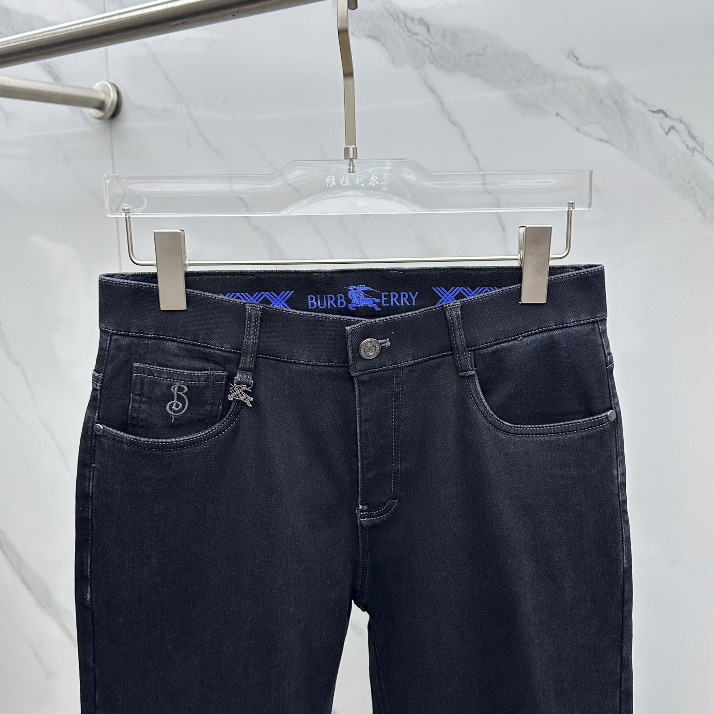 🆕Burberry巴宝莉 🔥高端定制、2025早秋最新款牛仔裤 抓绒加厚款 柜台同步发售 原版定制复刻 