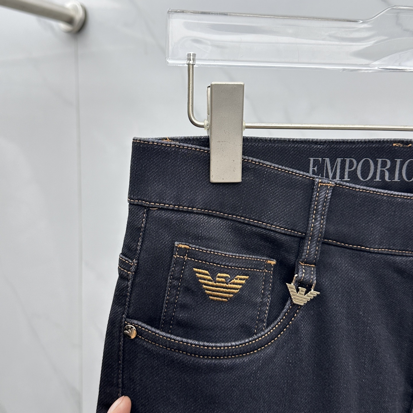 🆕Amani阿玛尼 🔥高端定制、2025早秋最新款牛仔裤 抓绒加厚款 柜台同步发售 原版定制复刻 客供五