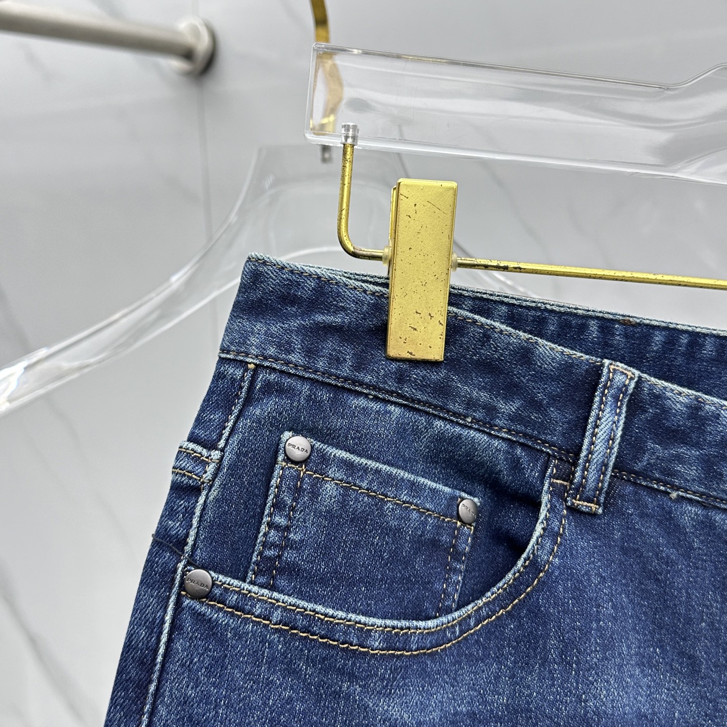🆕PRADA普拉达 🔥高端定制、2025秋冬最新款牛仔裤 柜台同步发售 原版定制复刻 客供五金辅料 原单