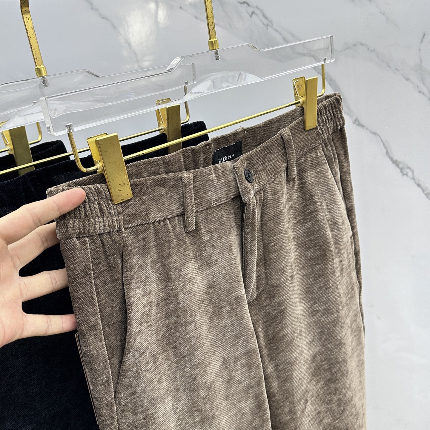 🆕ZEGNA杰尼亚 2025冬季新品休闲裤起绒西裤厚款，官网同步发售，裤身工艺设计，进口客供辅料、面料定