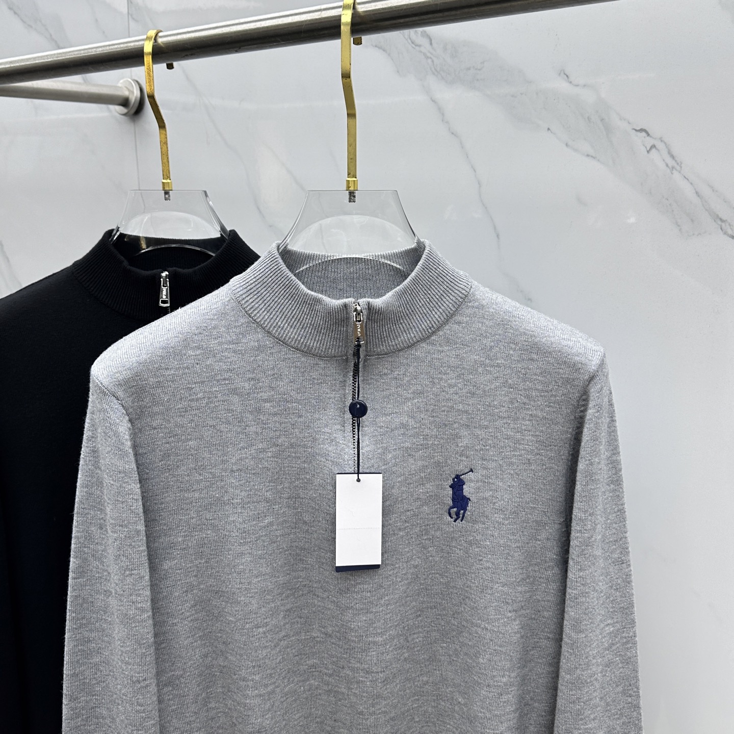 🆕POLO 2025ss秋冬新品半拉链男士针织羊毛衫 日常穿搭 精简品质款 干净百搭。客供定制面料，细节