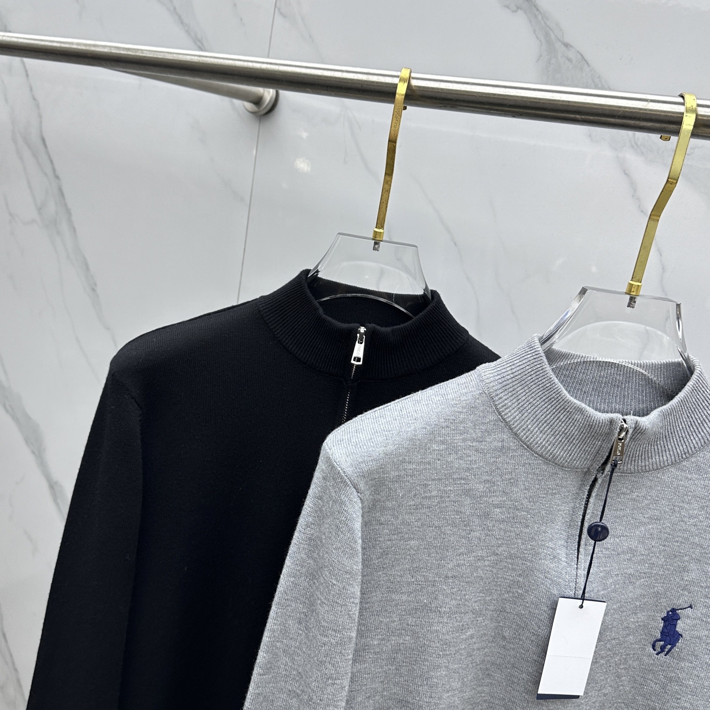 🆕POLO 2025ss秋冬新品半拉链男士针织羊毛衫 日常穿搭 精简品质款 干净百搭。客供定制面料，细节