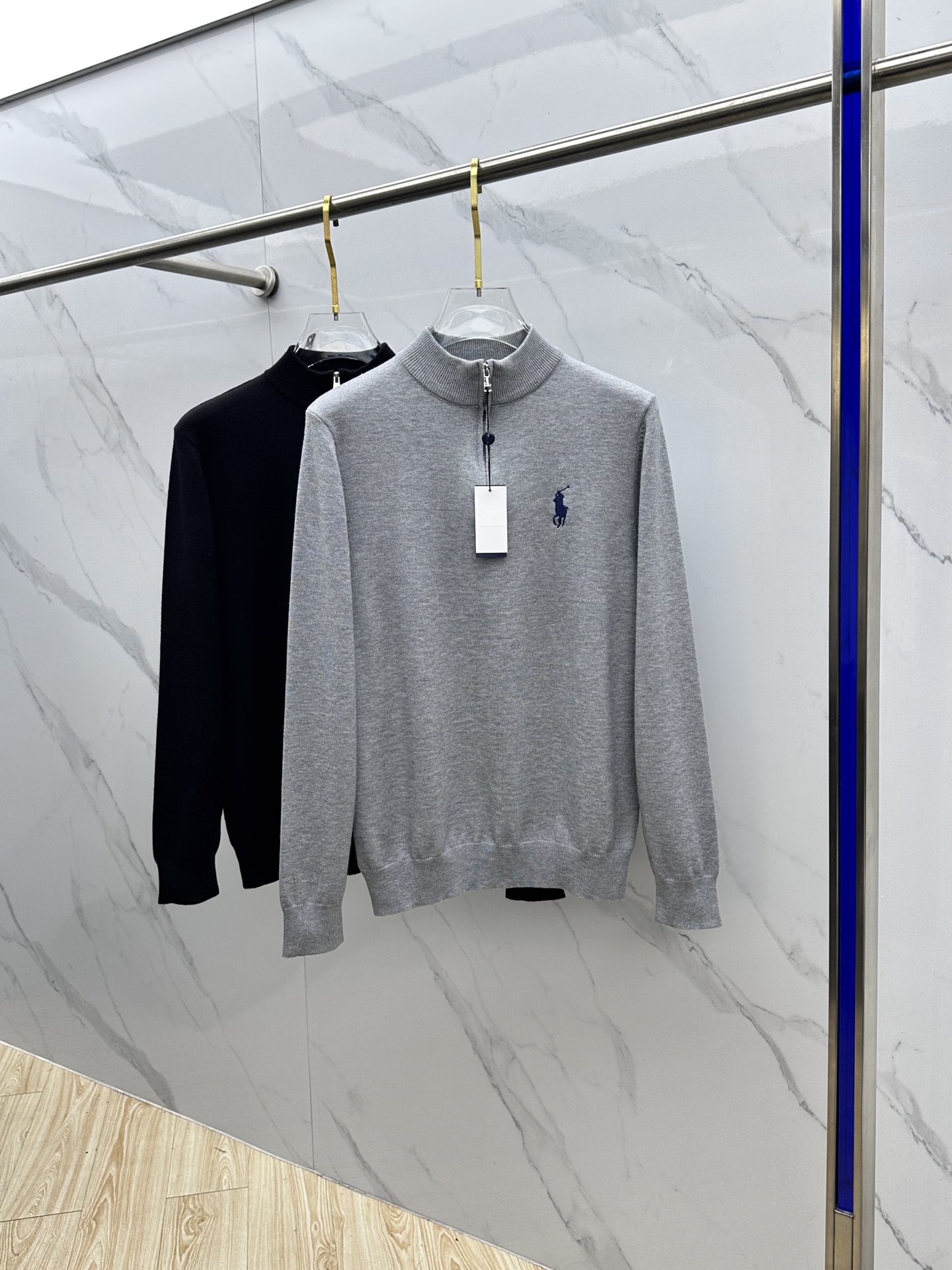 🆕POLO 2025ss秋冬新品半拉链男士针织羊毛衫 日常穿搭 精简品质款 干净百搭。客供定制面料，细节