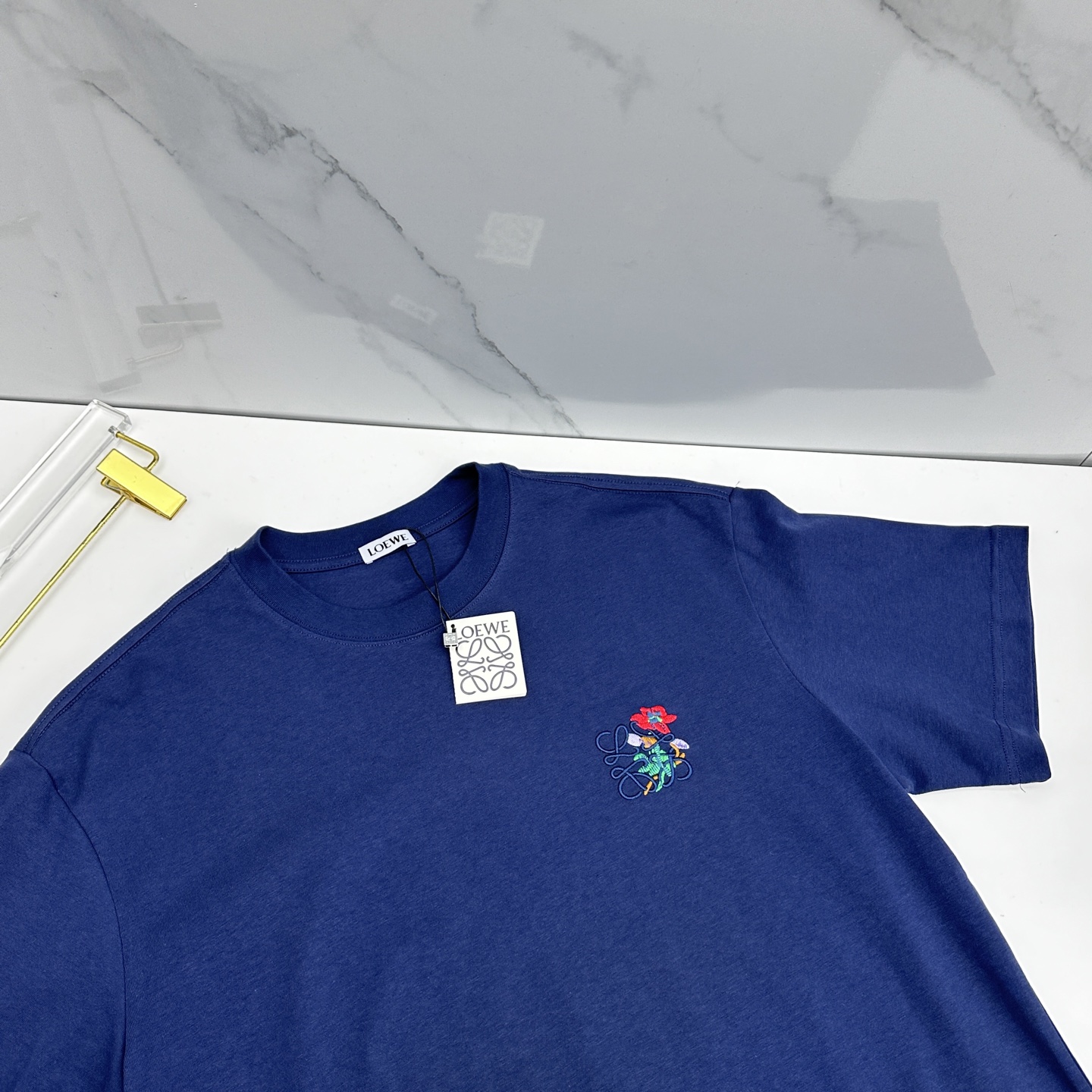 🆕LOEWE罗意威 2026春夏新款刺绣logo短袖 官网同款T恤 双纱纯棉面料 多元化搭配 是眼下时尚
