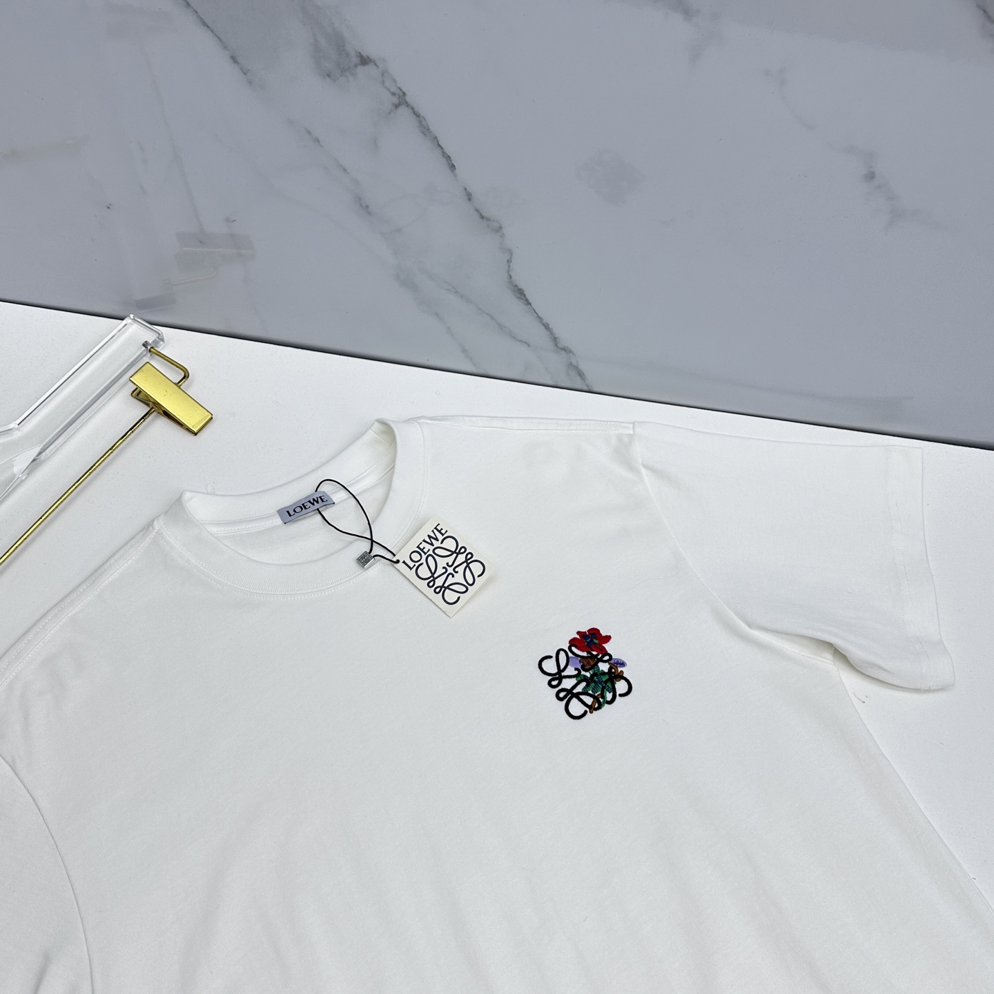 🆕LOEWE罗意威 2026春夏新款刺绣logo短袖 官网同款T恤 双纱纯棉面料 多元化搭配 是眼下时尚