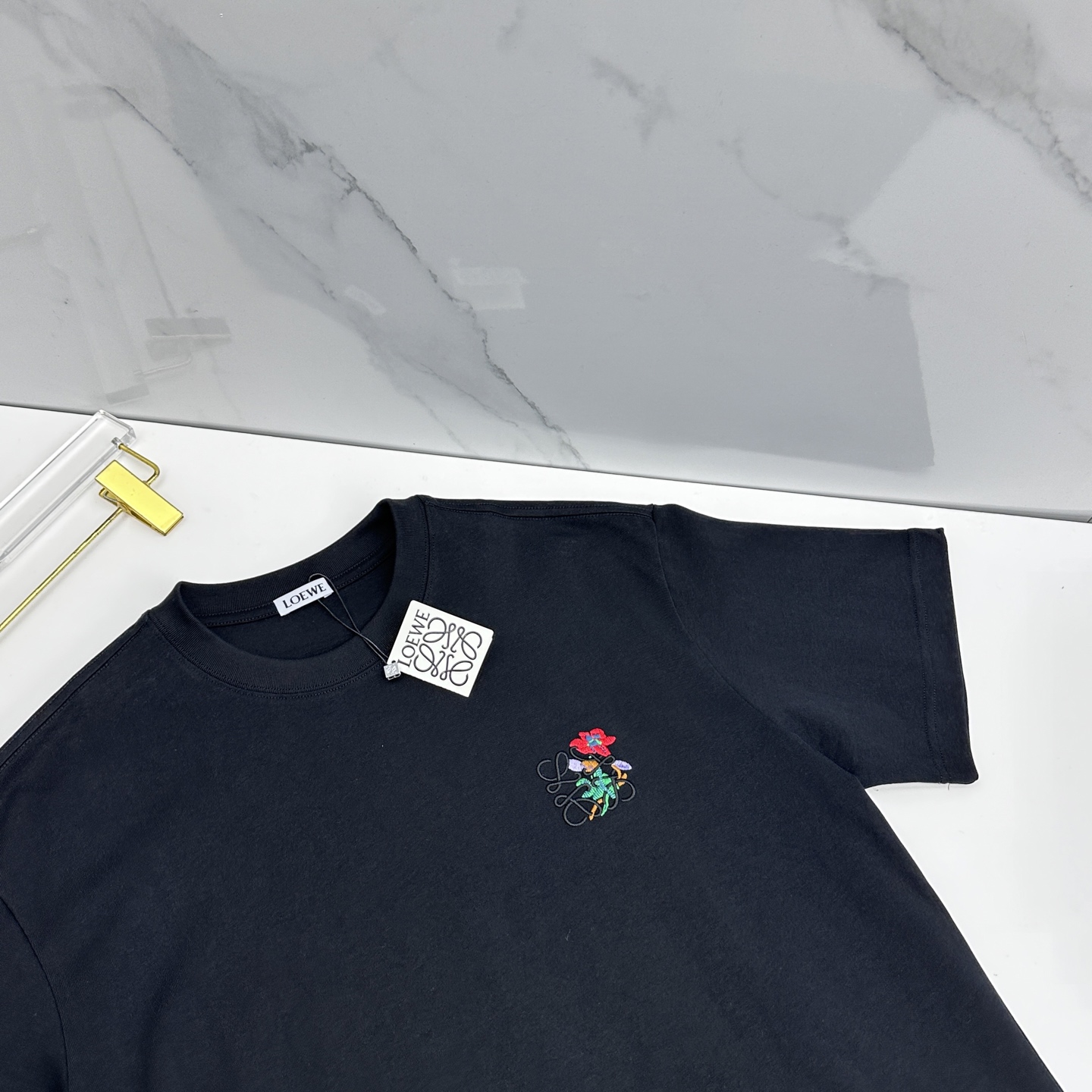 🆕LOEWE罗意威 2026春夏新款刺绣logo短袖 官网同款T恤 双纱纯棉面料 多元化搭配 是眼下时尚