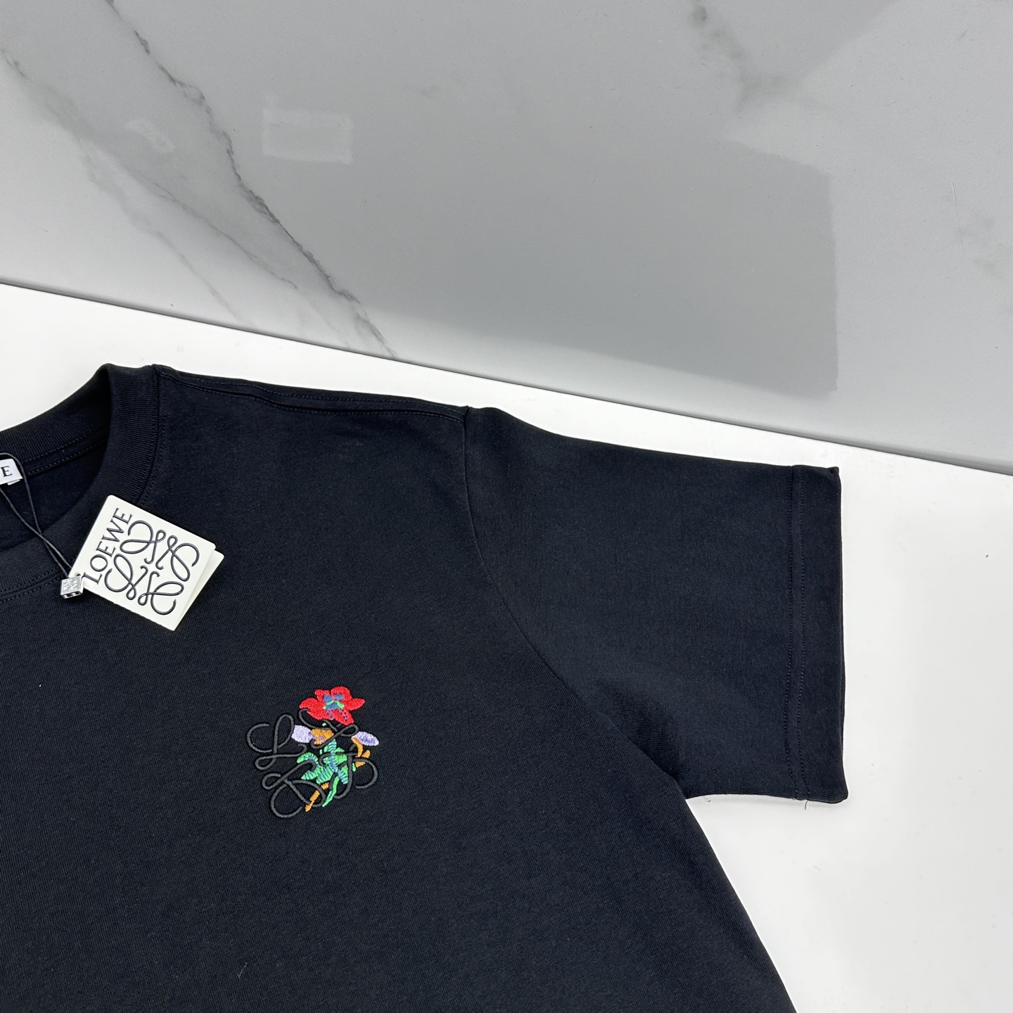 🆕LOEWE罗意威 2026春夏新款刺绣logo短袖 官网同款T恤 双纱纯棉面料 多元化搭配 是眼下时尚