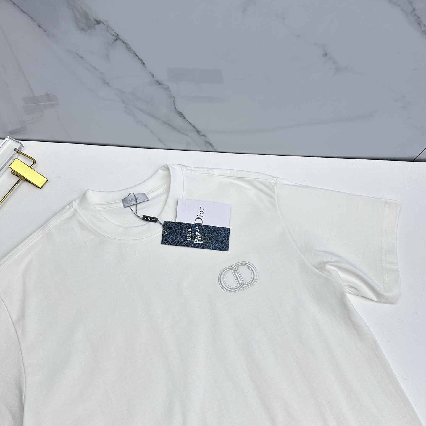 🆕Dior迪奥 2026春夏新款刺绣logo短袖 官网同款T恤 双纱纯棉面料 多元化搭配 是眼下时尚前沿