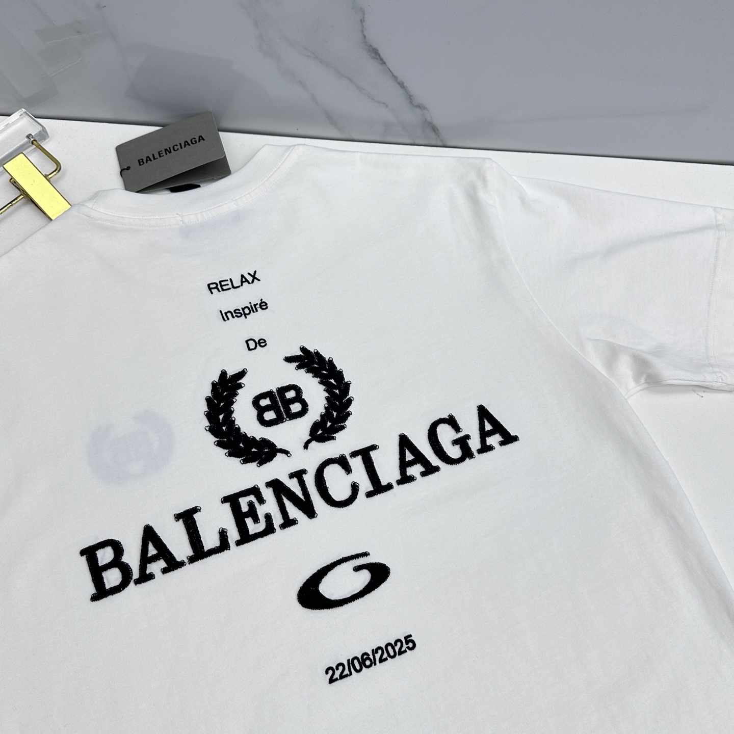 🆕Balenciaga巴黎世家 2026春夏新款logo字母刺绣短袖 官网同款T恤 双纱纯棉面料 多元化