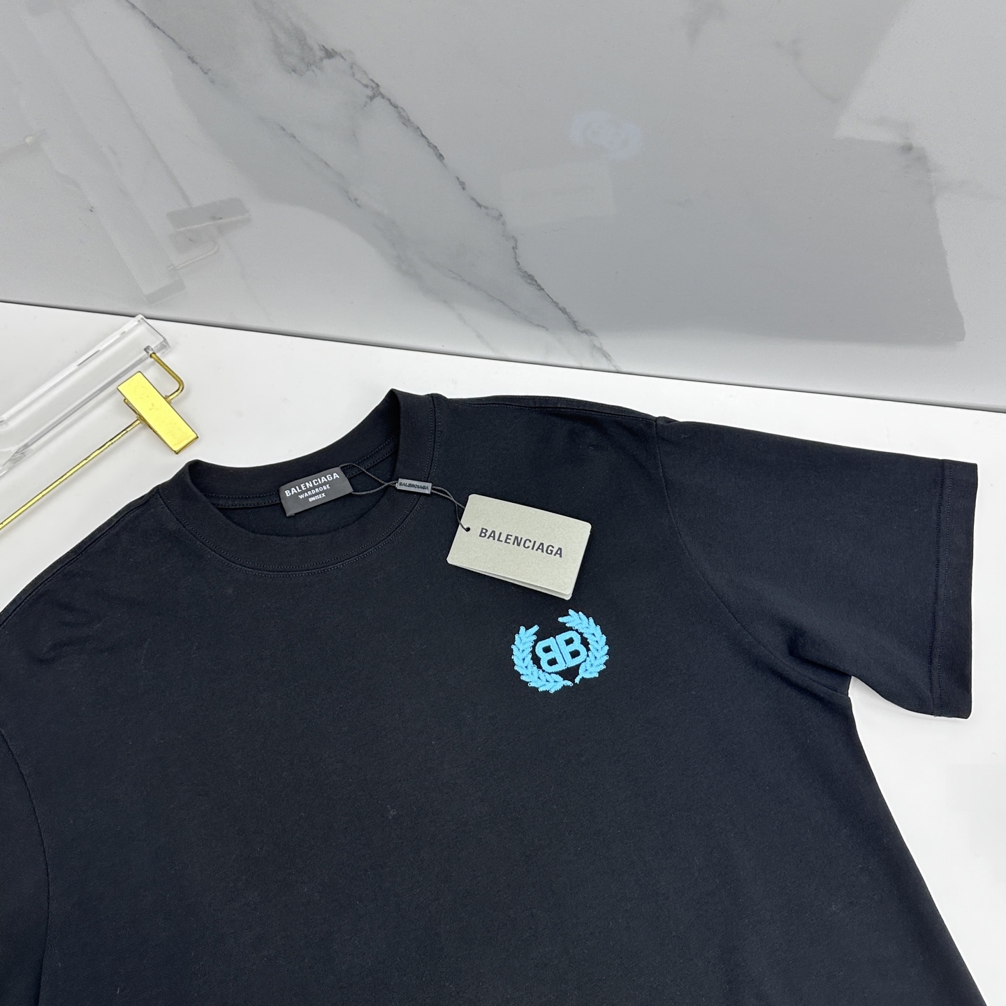 🆕Balenciaga巴黎世家 2026春夏新款logo字母刺绣短袖 官网同款T恤 双纱纯棉面料 多元化