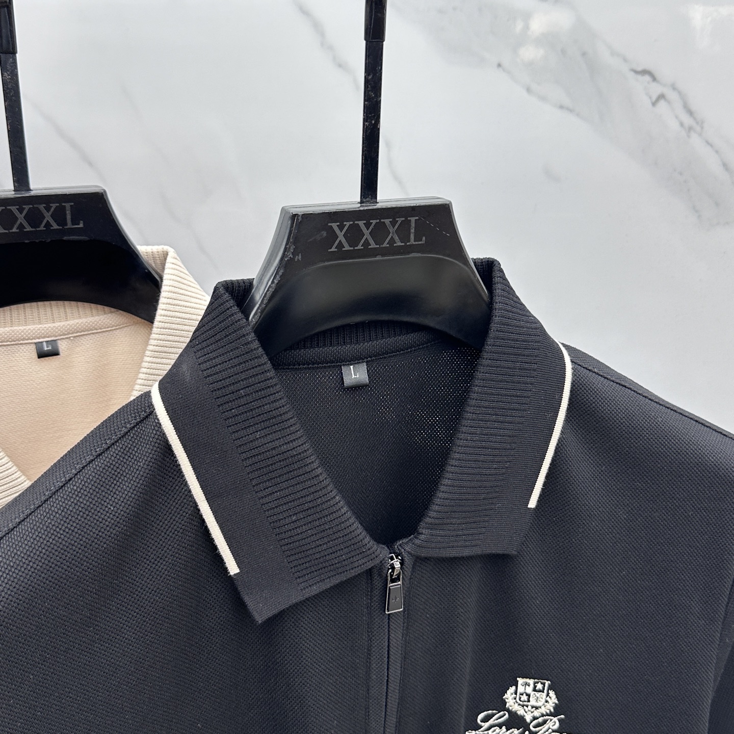 🆕lp🆕 春夏新款翻领Polo衫短袖T恤 简洁时尚百搭 胸前logo设计 螺纹针织领口 定制进口双股丝光