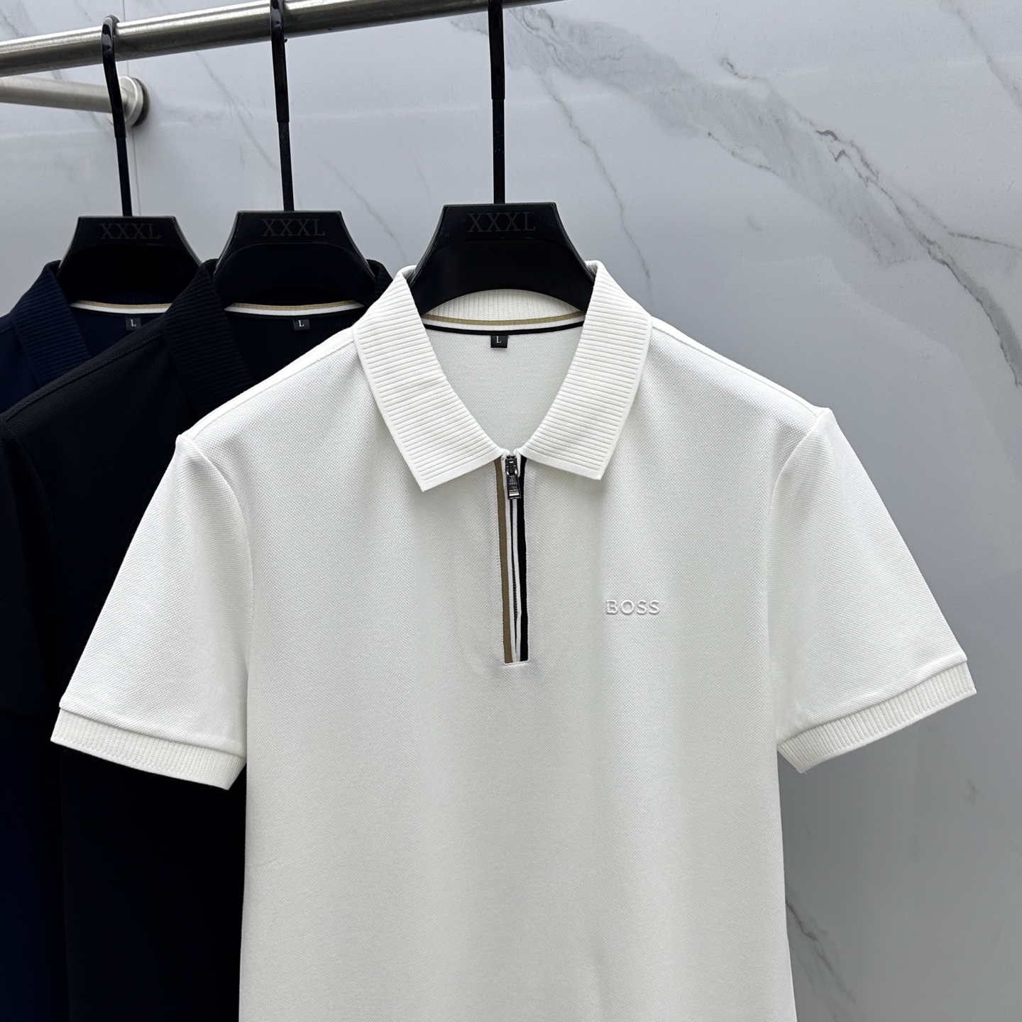 🆕BOSS 2026春夏新款翻领Polo衫短袖T恤 简洁时尚百搭 胸前logo设计 螺纹针织领口 定制进