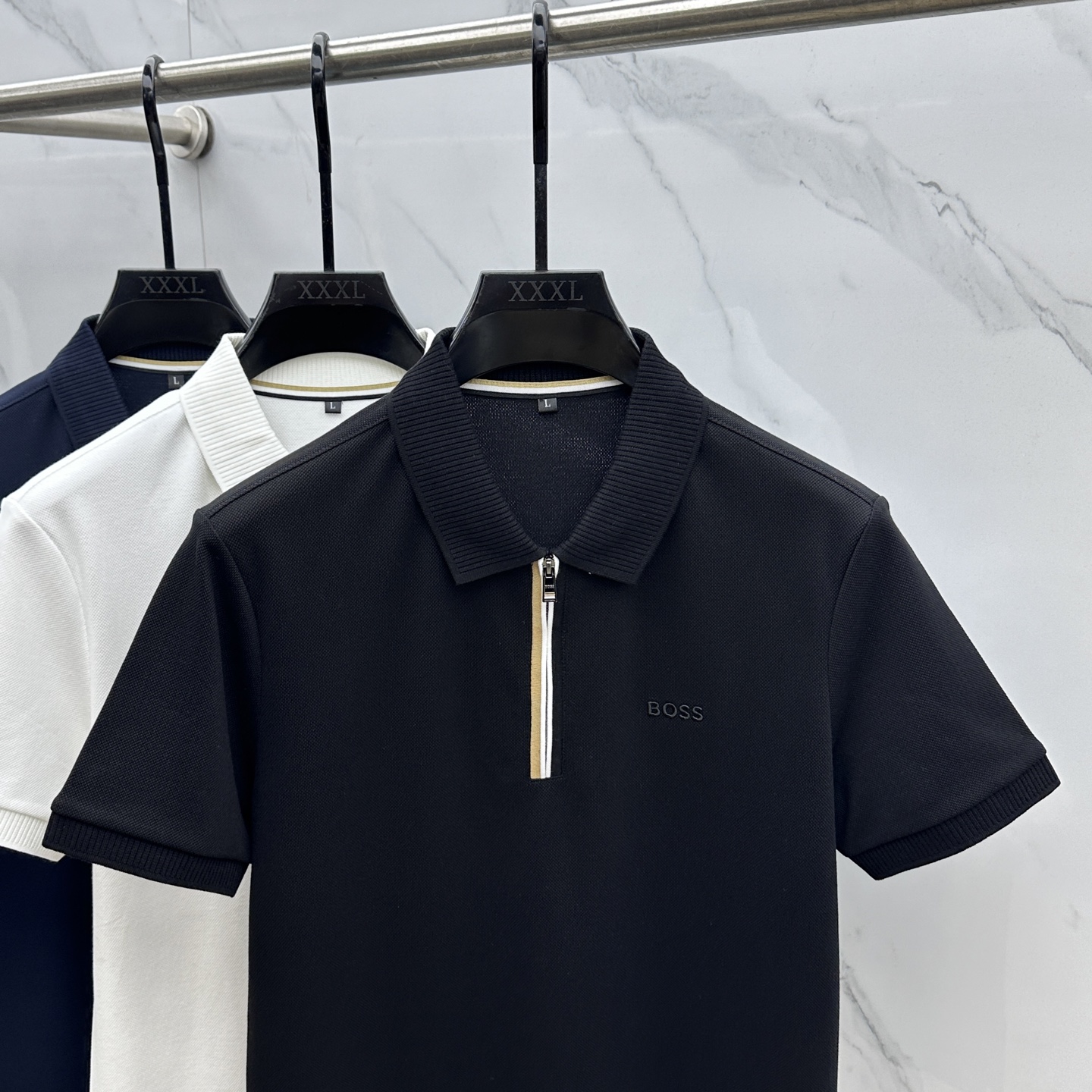 🆕BOSS 2026春夏新款翻领Polo衫短袖T恤 简洁时尚百搭 胸前logo设计 螺纹针织领口 定制进