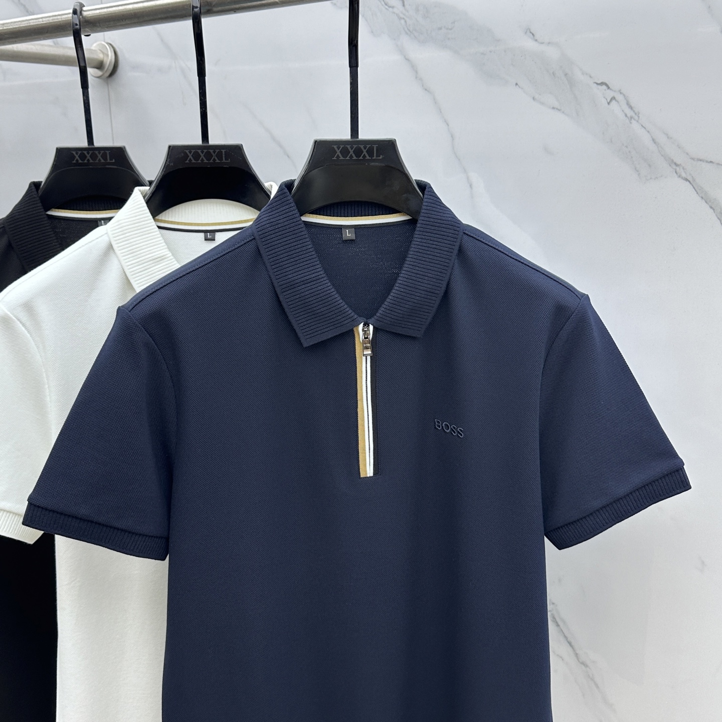 🆕BOSS 2026春夏新款翻领Polo衫短袖T恤 简洁时尚百搭 胸前logo设计 螺纹针织领口 定制进
