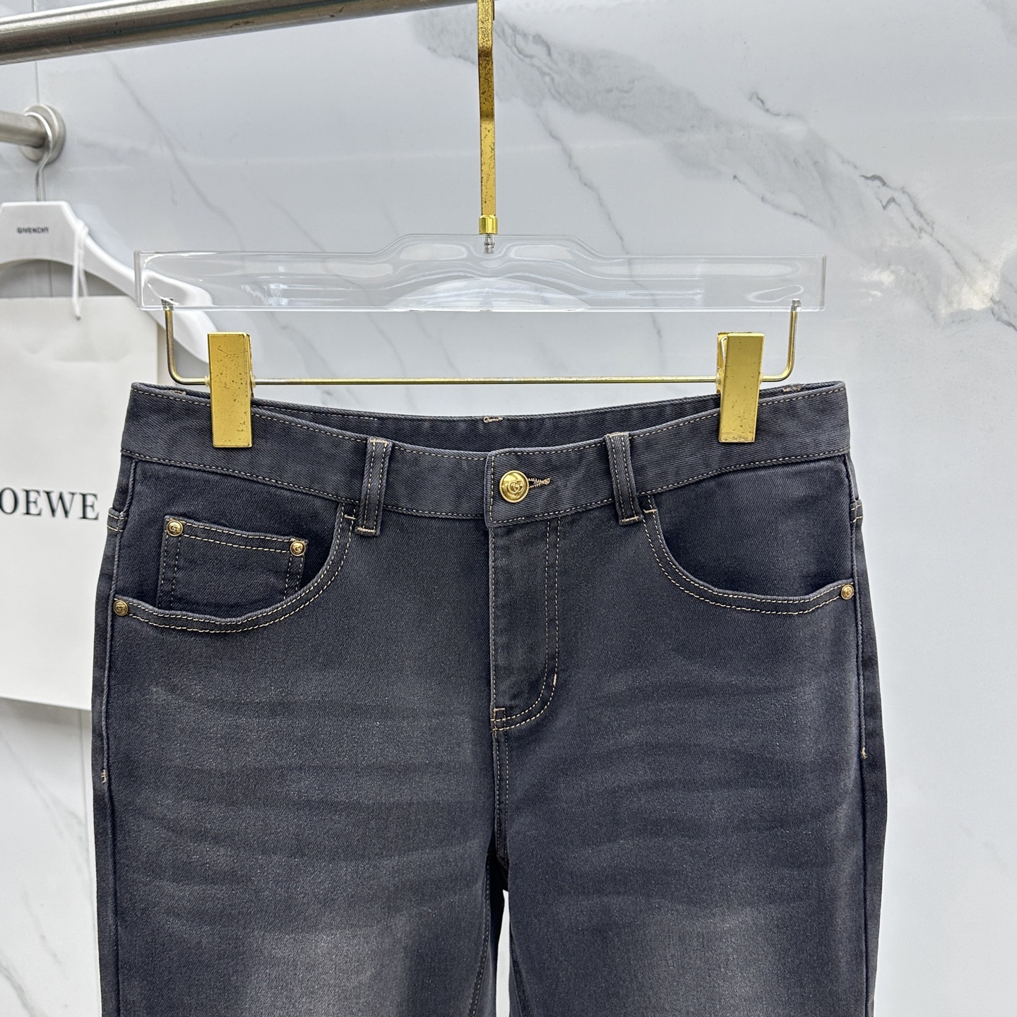 🆕Gucci古驰 🔥高端定制、2025秋冬最新款牛仔裤 柜台同步发售 原版定制复刻 客供五金辅料 原单品