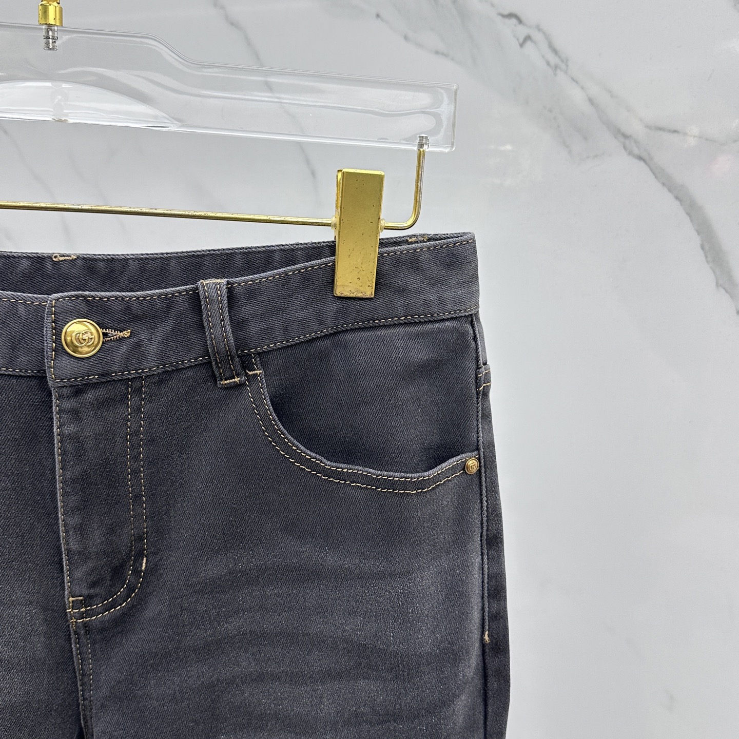 🆕Gucci古驰 🔥高端定制、2025秋冬最新款牛仔裤 柜台同步发售 原版定制复刻 客供五金辅料 原单品
