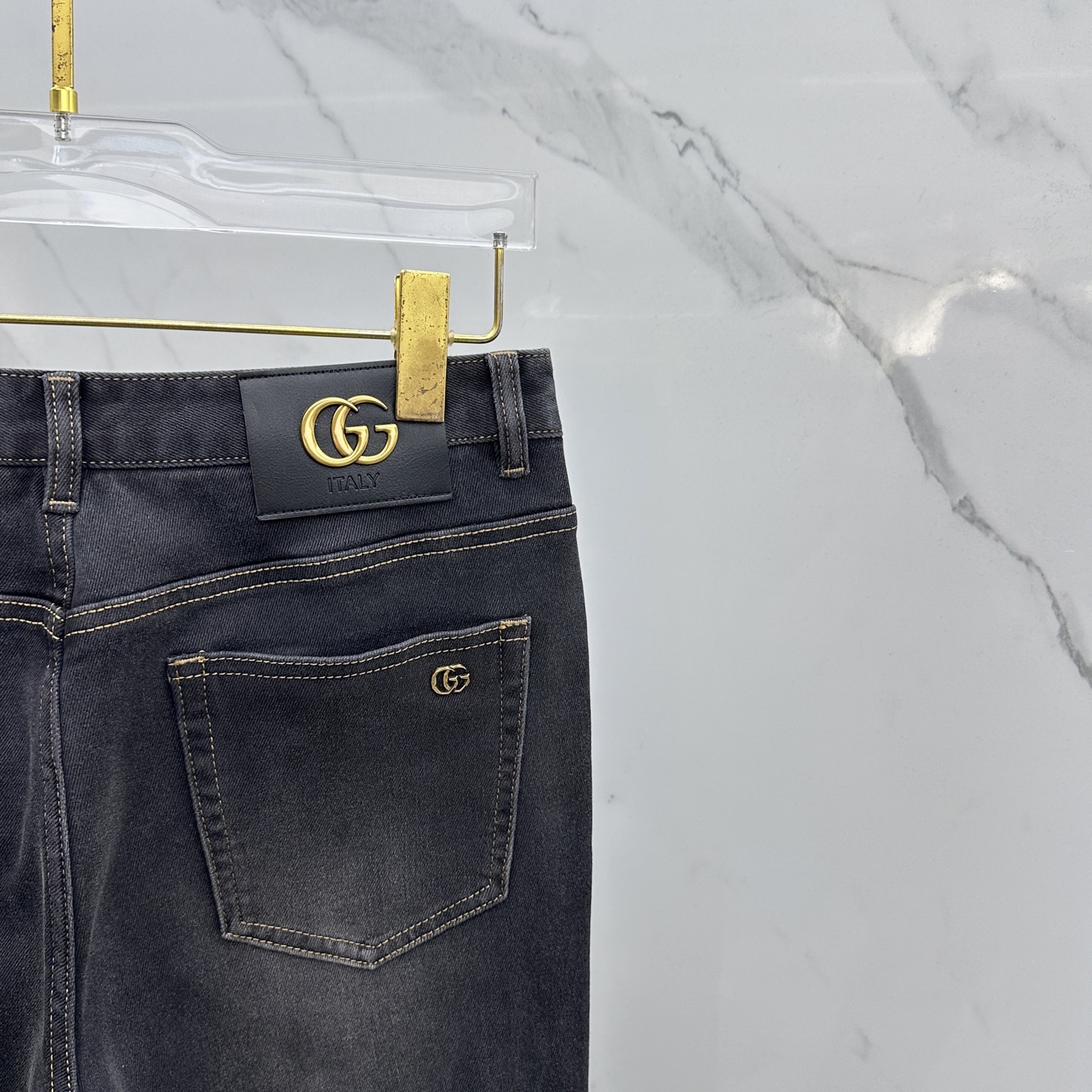 🆕Gucci古驰 🔥高端定制、2025秋冬最新款牛仔裤 柜台同步发售 原版定制复刻 客供五金辅料 原单品