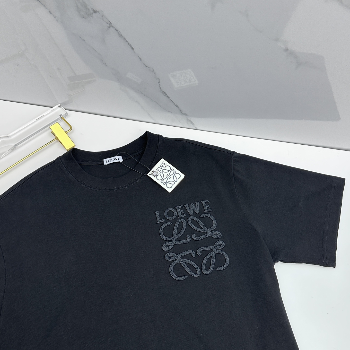 🆕LOEWE罗意威 2026春夏新款logo字母刺绣短袖 官网同款T恤 双纱纯棉面料 多元化搭配 是眼下