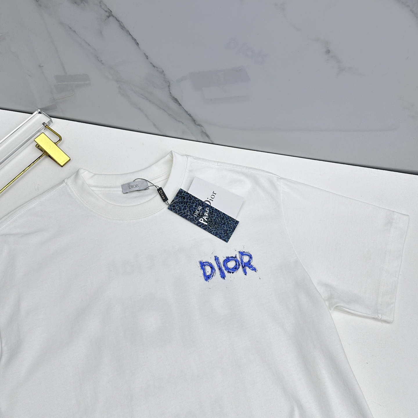 🆕Dior迪奥 2026春夏新款logo字母艺术字涂鸦短袖 官网同款T恤 双纱纯棉面料 多元化搭配 迎合