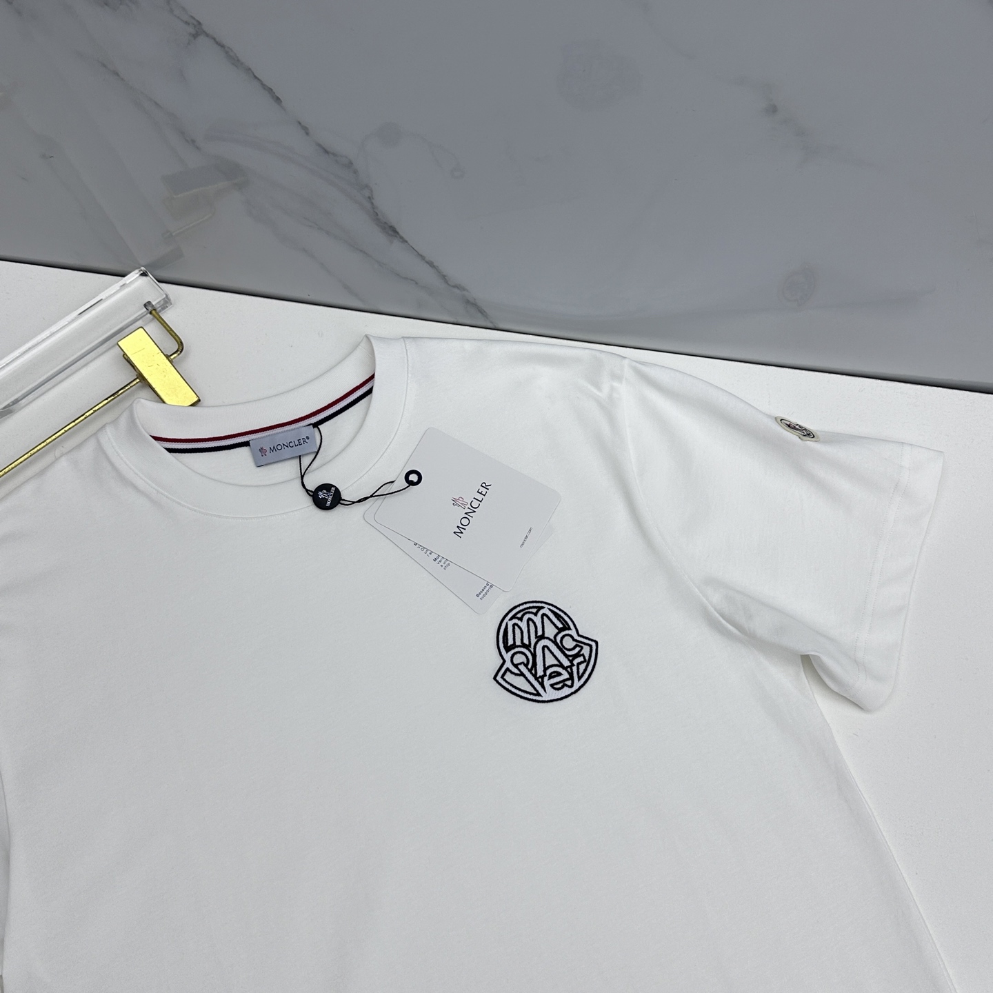 🆕Mon*蒙口 2026春夏新款logo创意刺绣短袖 官网同款T恤 双纱纯棉面料 多元化搭配 迎合眼下时