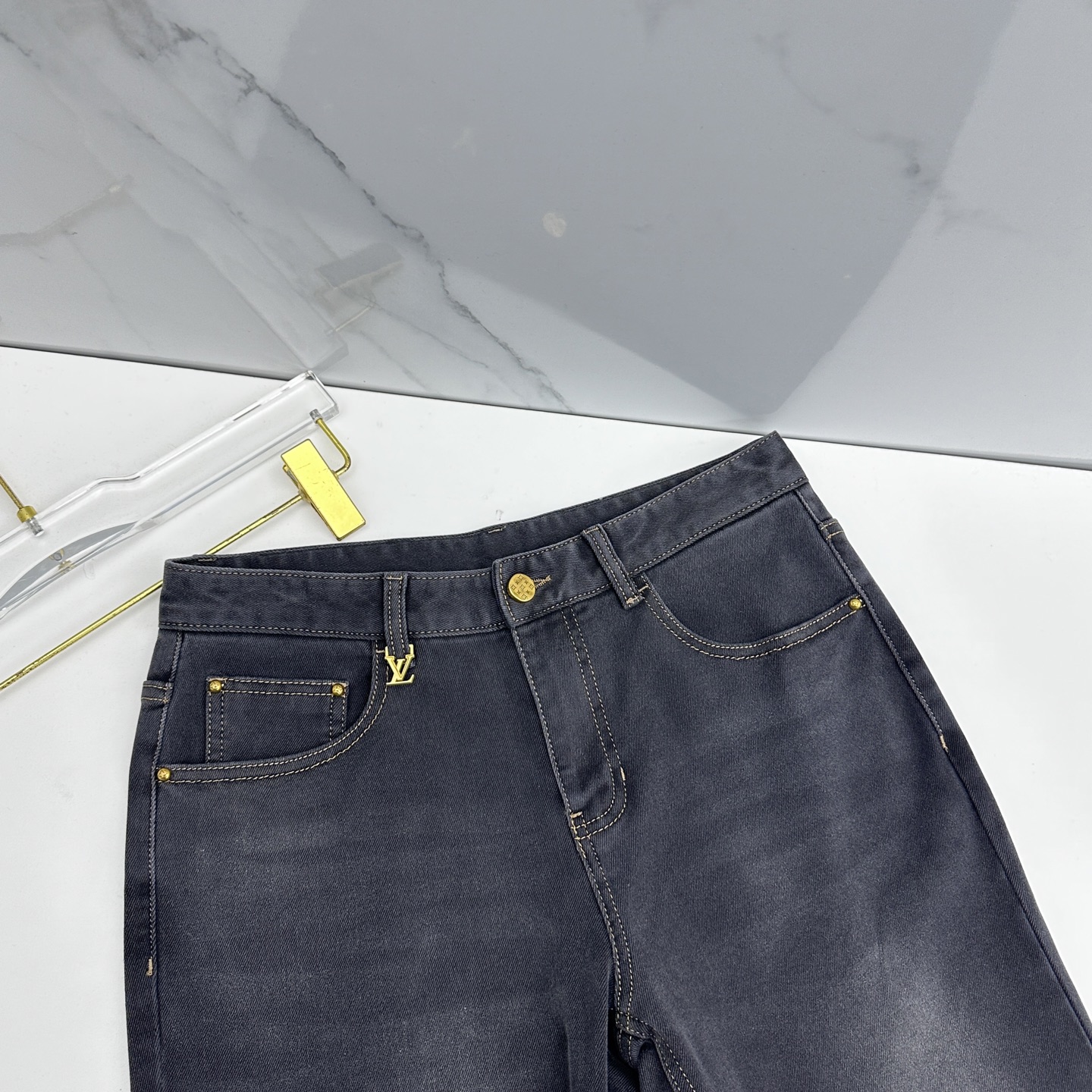 🆕LV路易威登 🔥高端定制、最新款休闲牛仔裤 柜台同步发售 原版定制复刻 客供定制辅料 原单品质 进口固