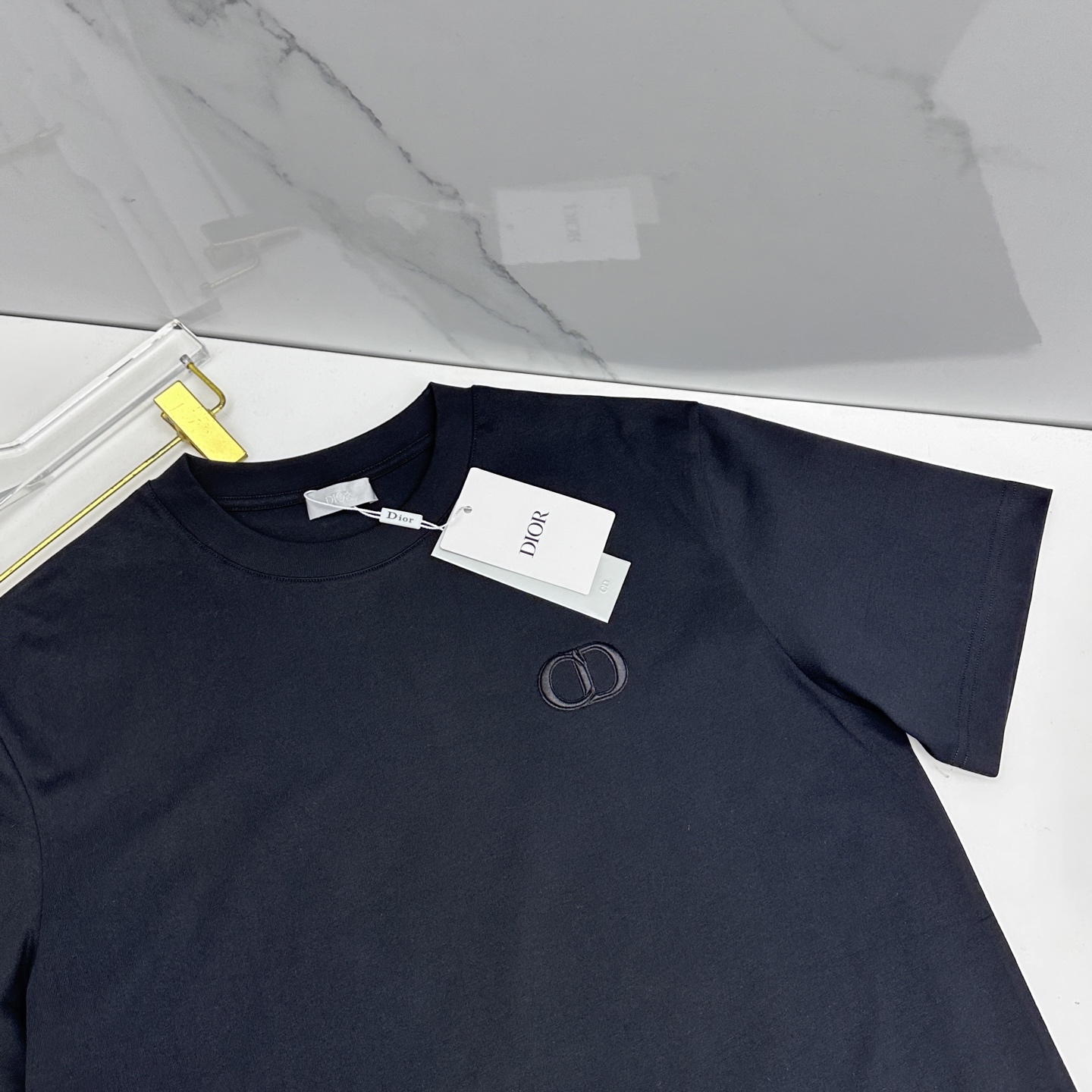 🆕Dior迪奥 2026春夏新款logo刺绣短袖 官网同款T恤 双纱纯棉面料 多元化搭配 迎合眼下时尚前
