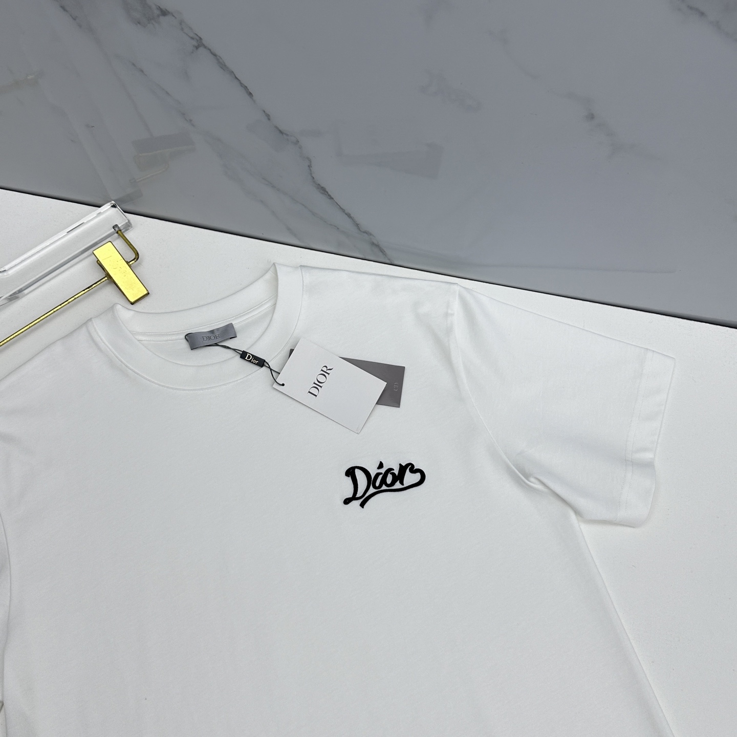 🆕Dior迪奥 2026春夏新款logo字母刺绣短袖 官网同款T恤 双纱纯棉面料 多元化搭配 迎合眼下时