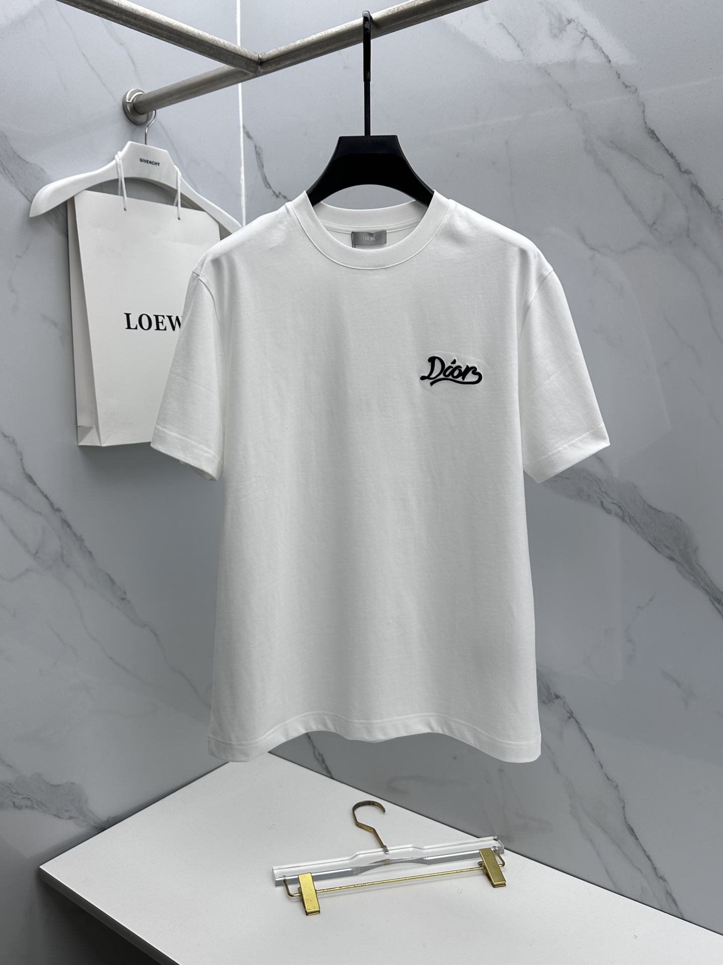 🆕Dior迪奥 2026春夏新款logo字母刺绣短袖 官网同款T恤 双纱纯棉面料 多元化搭配 迎合眼下时