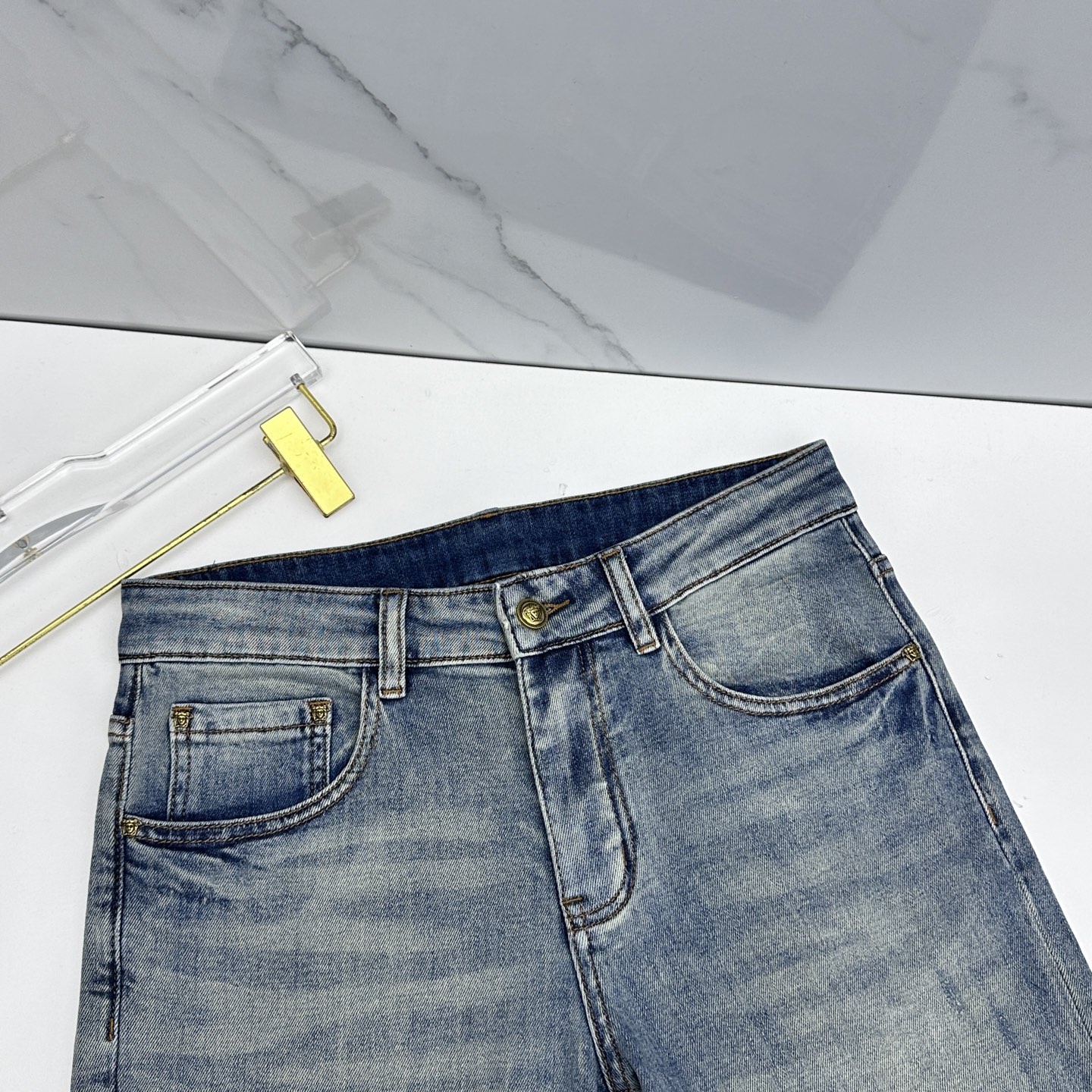 🆕VERSACE范思哲 🔥高端定制、26春季最新款洗水牛仔裤 柜台同步发售 原版定制复刻 客供定制辅料 